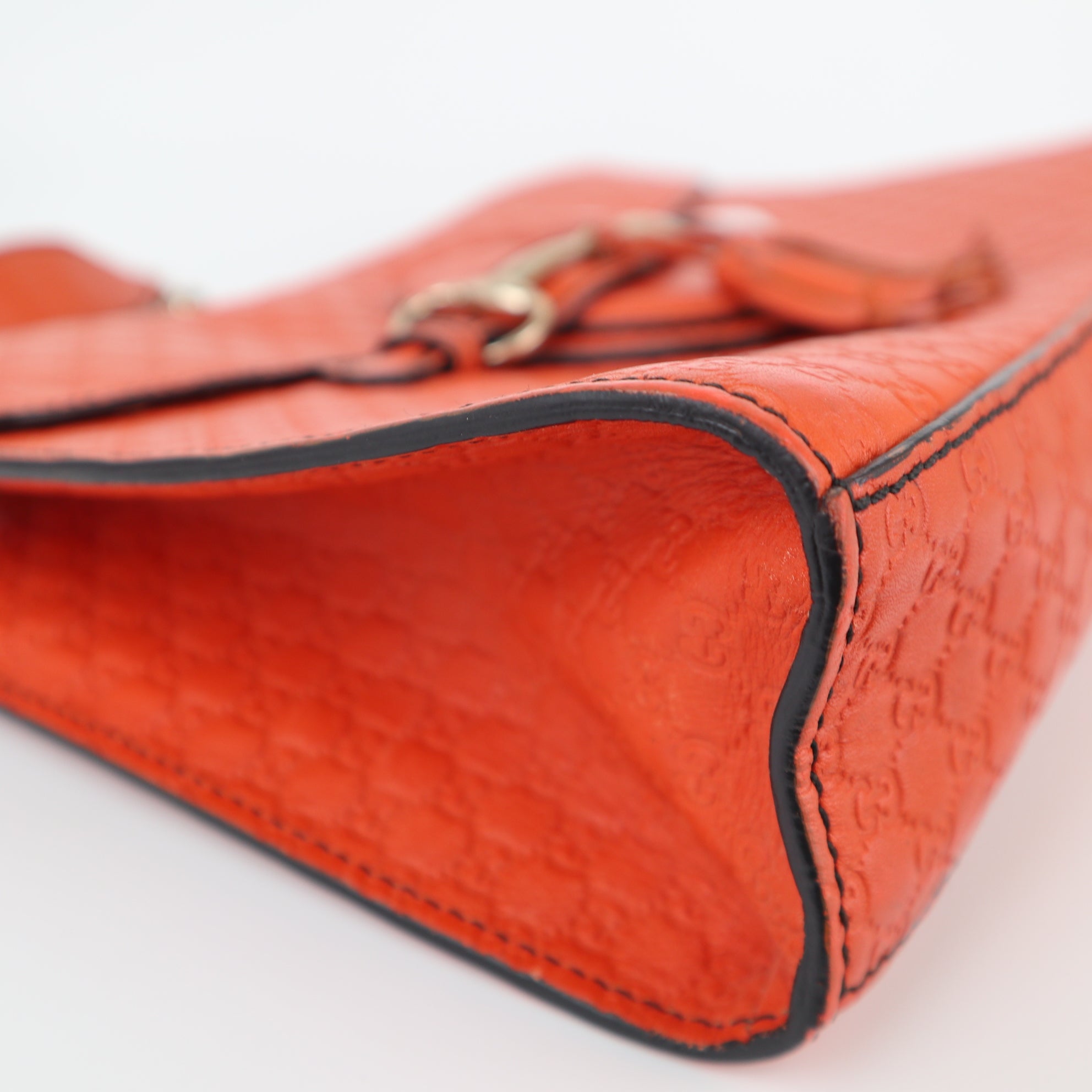 C1952 Gucci Crossbody Bag Microguccissima Medium Emily Chain Shoulder Bag Sun Orange | Pre-Owned Very Good Orange Microguccissima Leather