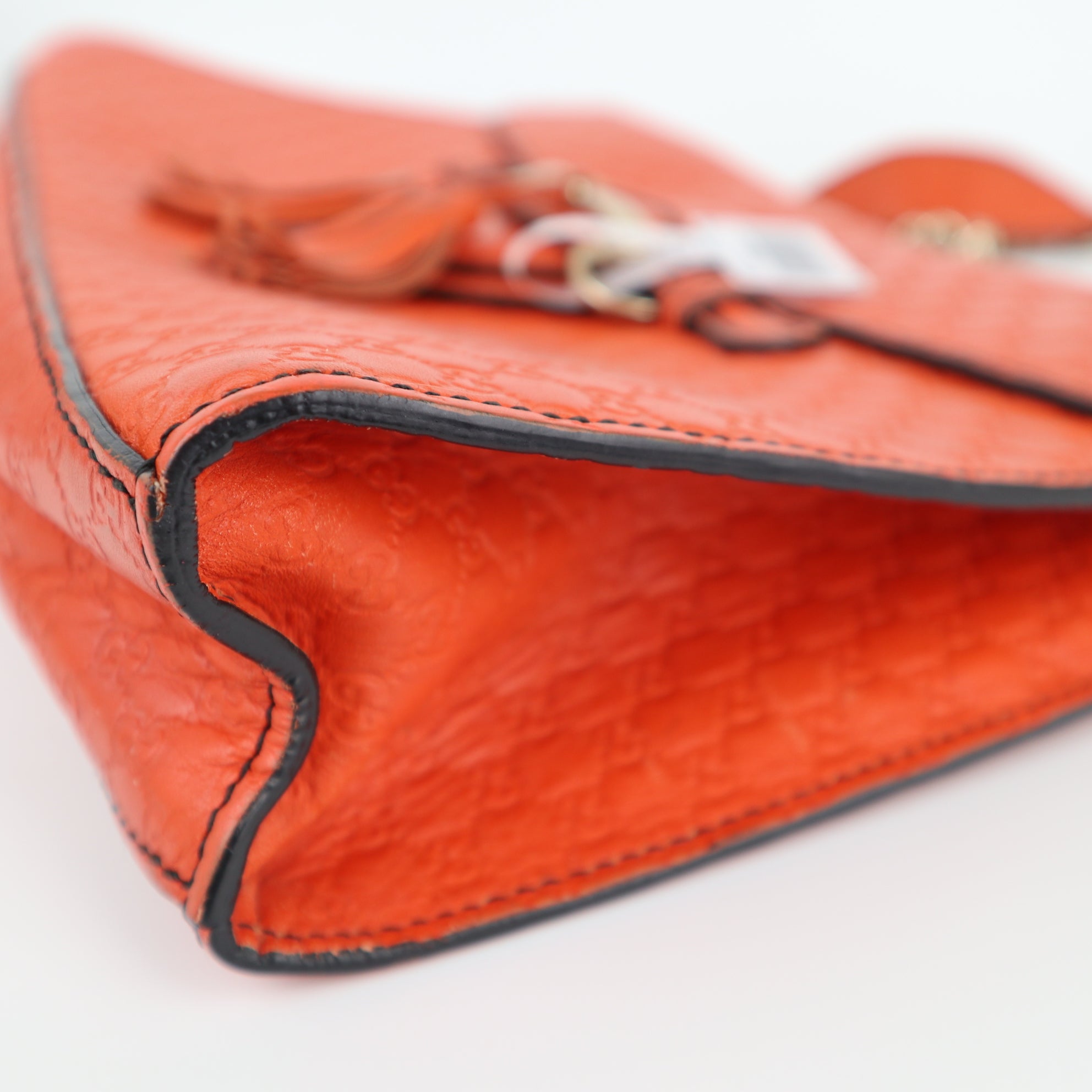 C1952 Gucci Crossbody Bag Microguccissima Medium Emily Chain Shoulder Bag Sun Orange | Pre-Owned Very Good Orange Microguccissima Leather