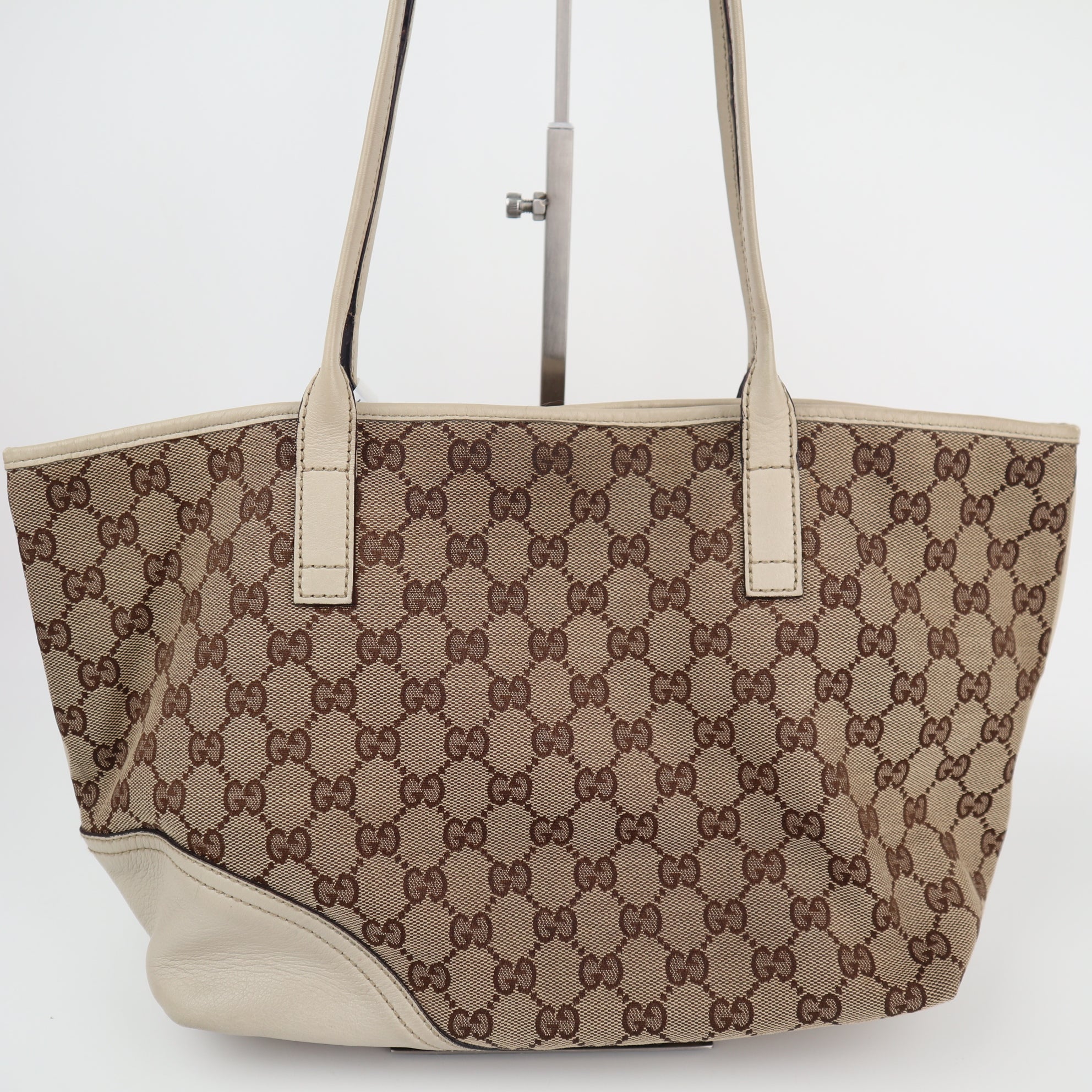 C1957 Gucci Tote Bag New Britt GG Pattern | Pre-Owned Excellent GG Monogram