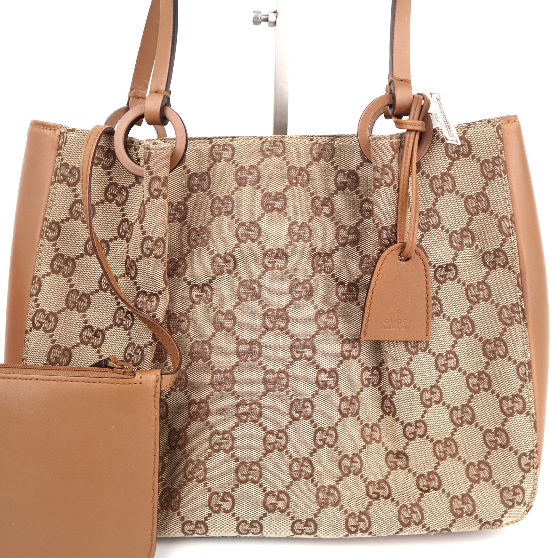 C1959 Gucci Tote Bag GG | Pre-Owned Excellent Beige Canvas and Leather GG Monogram