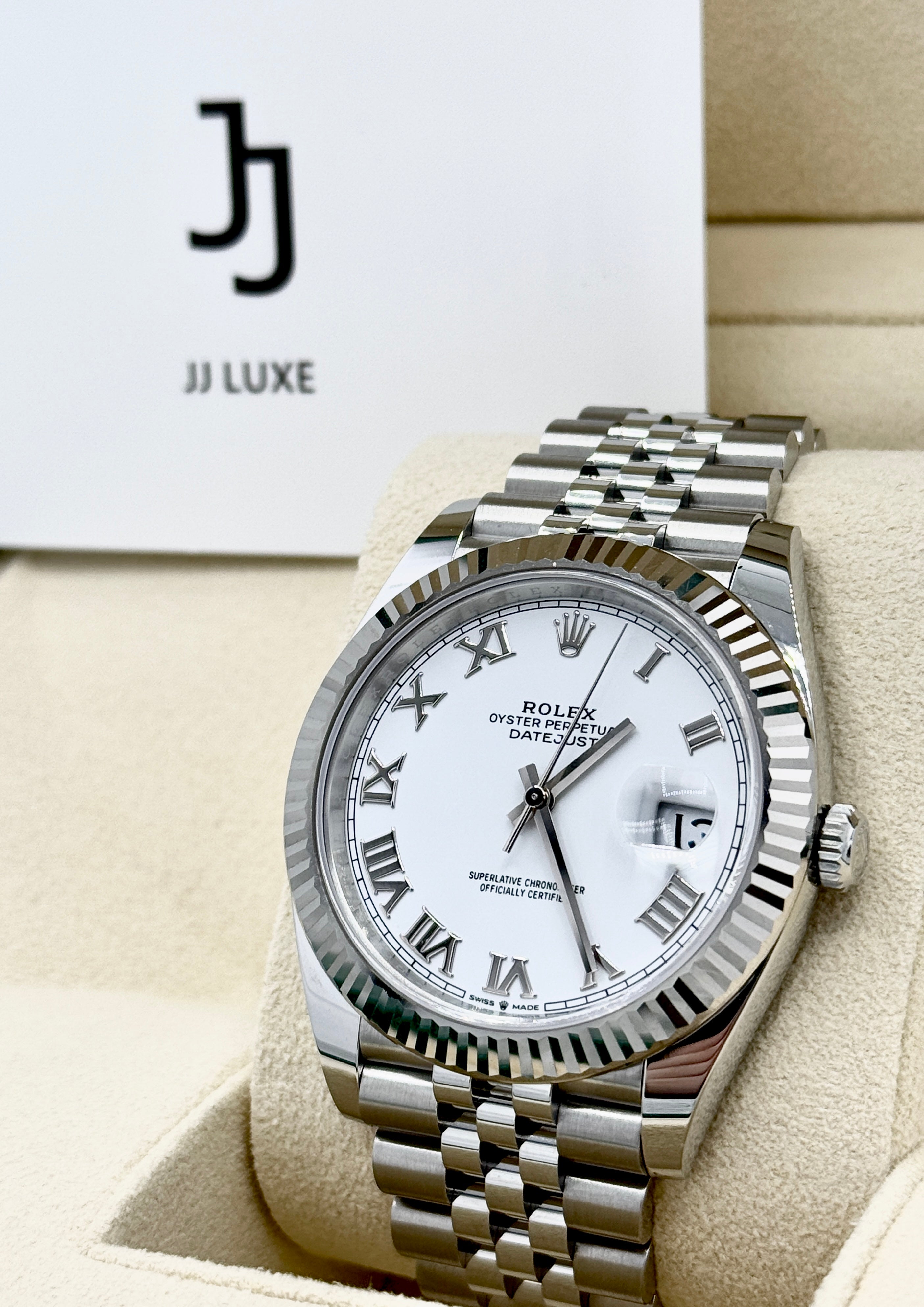 Rolex Datejust White Rom 41mm 126334