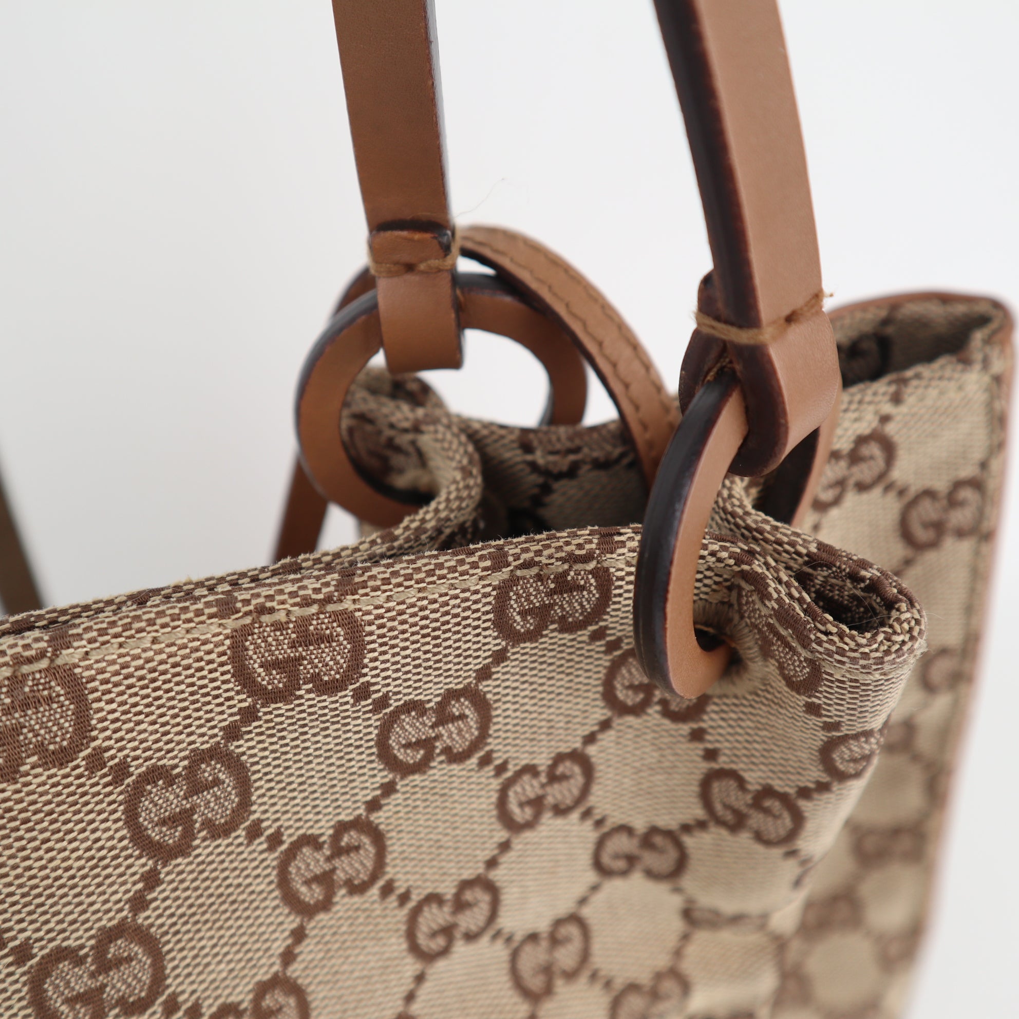 C1959 Gucci Tote Bag GG | Pre-Owned Excellent Beige Canvas and Leather GG Monogram