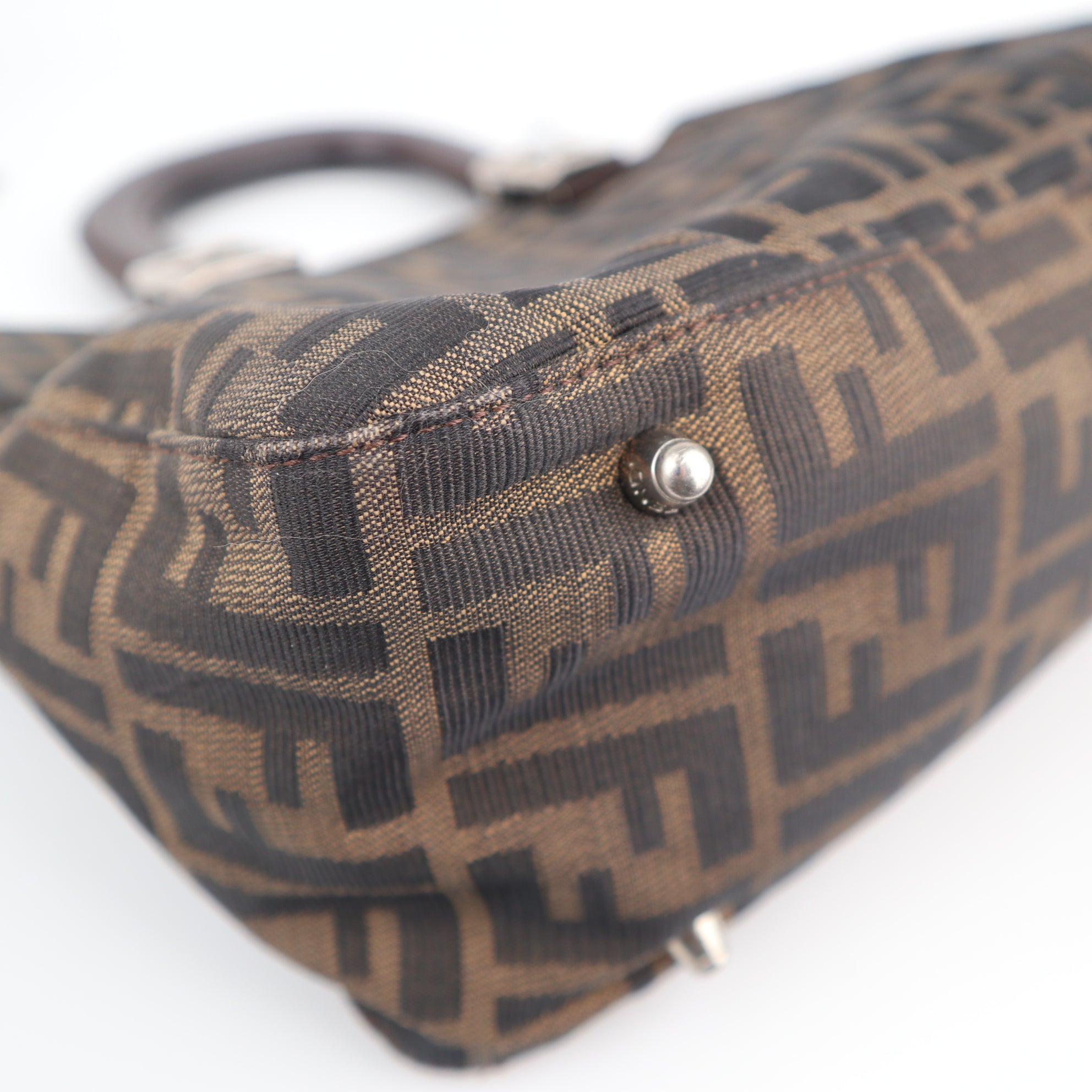 C1966 Fendi Top Handle Bag Zucca | Pre-Owned Very Good Canvas Zucca
