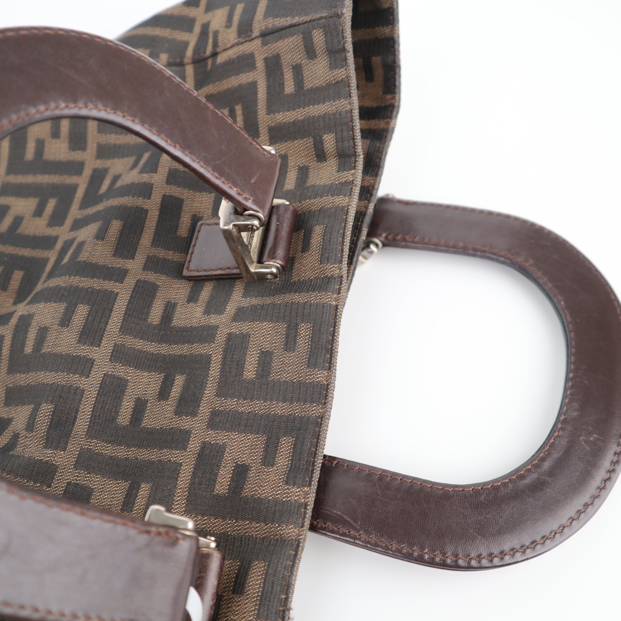 C1966 Fendi Top Handle Bag Zucca | Pre-Owned Very Good Canvas Zucca