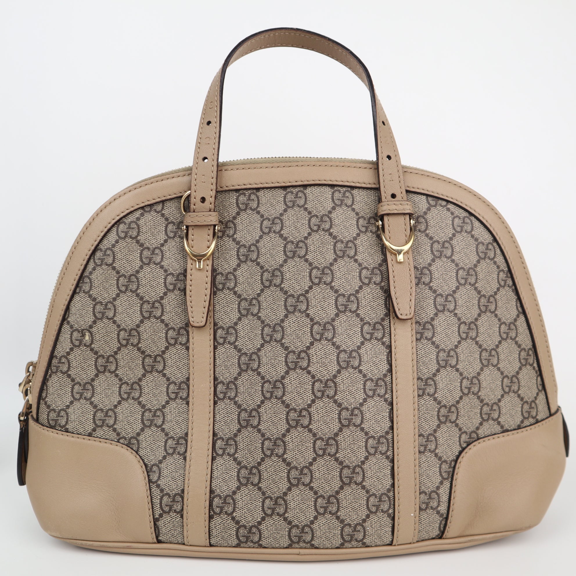 C1977 Gucci Top Handle Bag GG Supreme Small Nice Dome | Pre-Owned Excellent Canvas GG Supreme