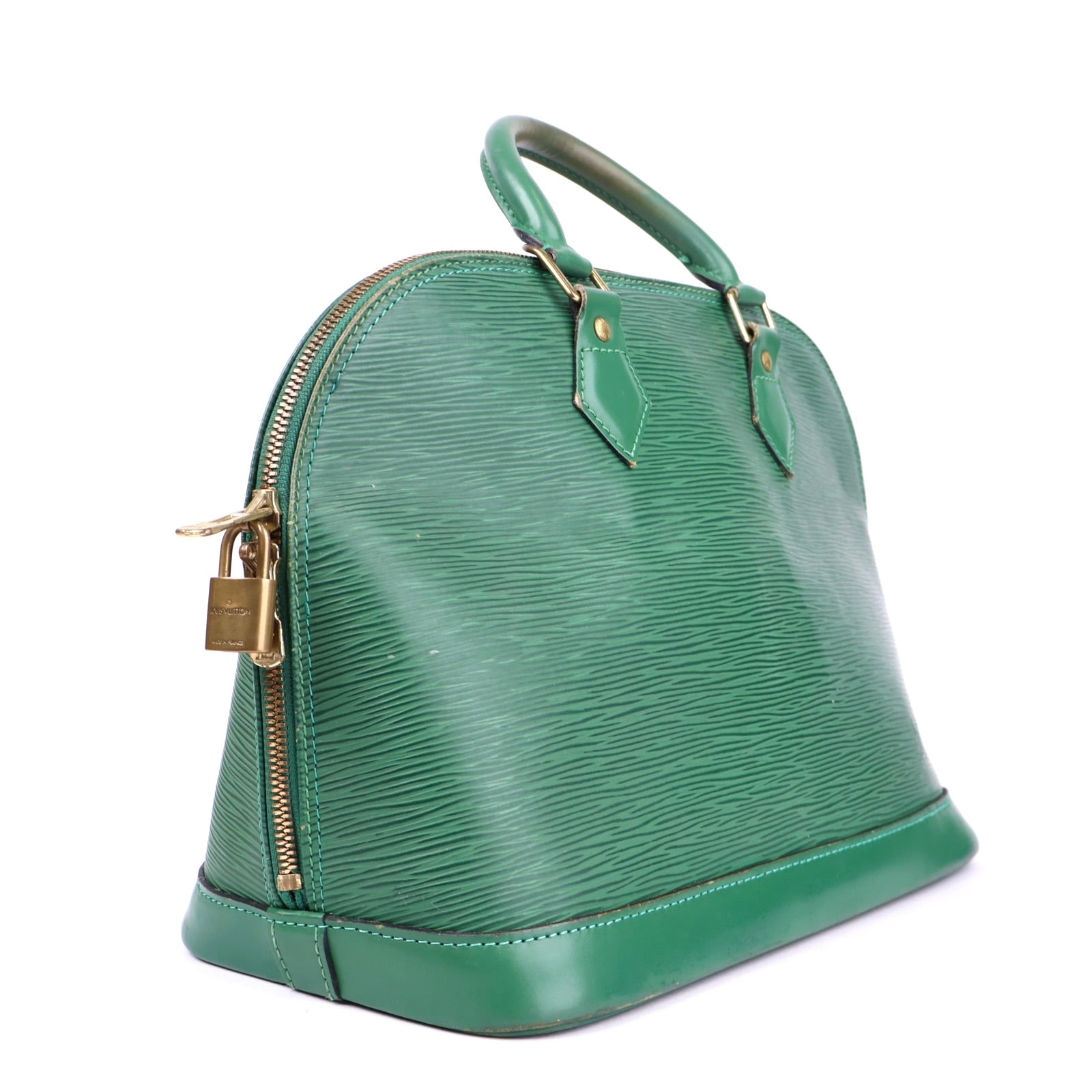 J3739 Louis Vuitton Green Epi Leather Alma Handbag- Pre Owned