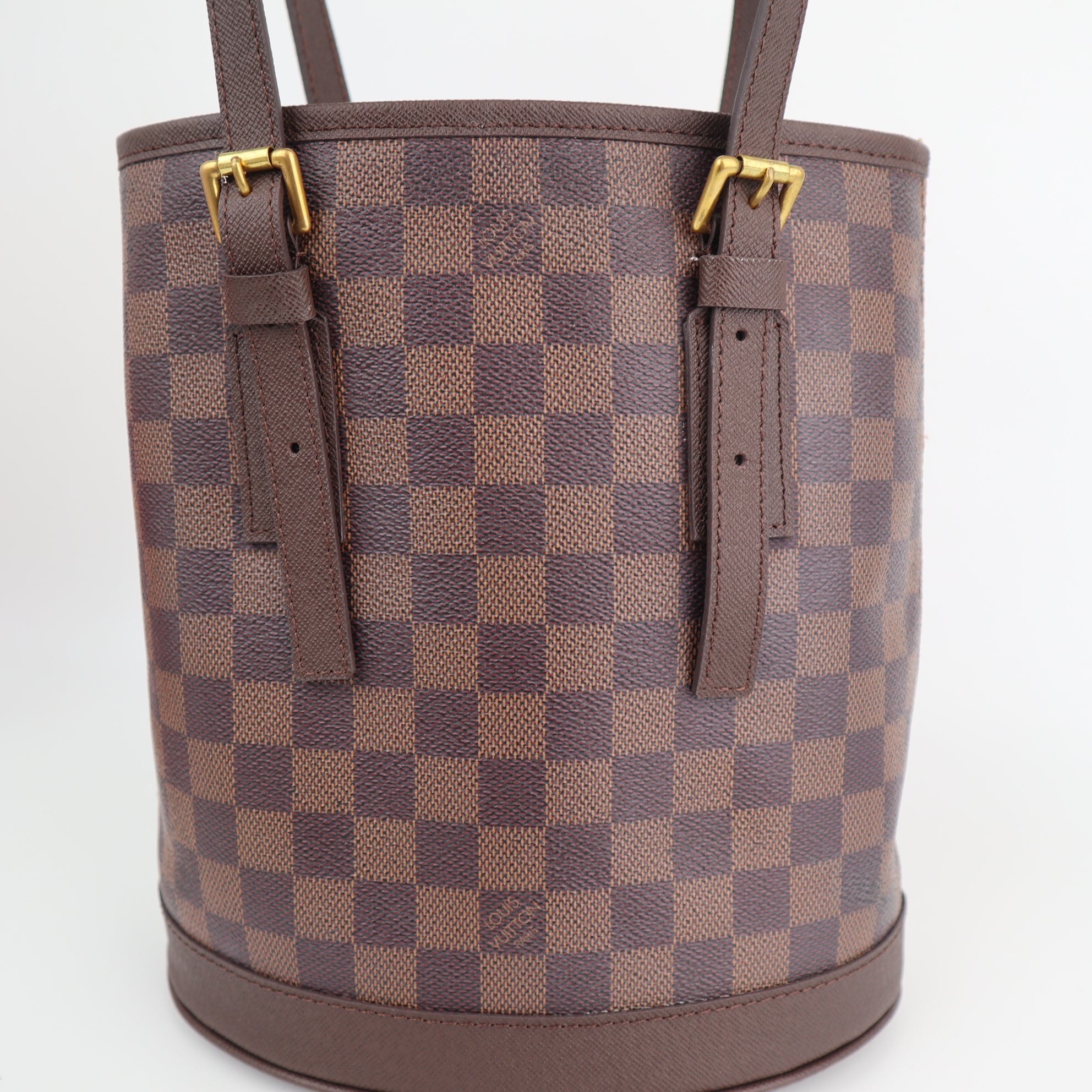 C2021R Louis Vuitton Bucket Bag Marais Bucket | Pre-Owned Excellent Brown Coated canvas Damier Ebene
