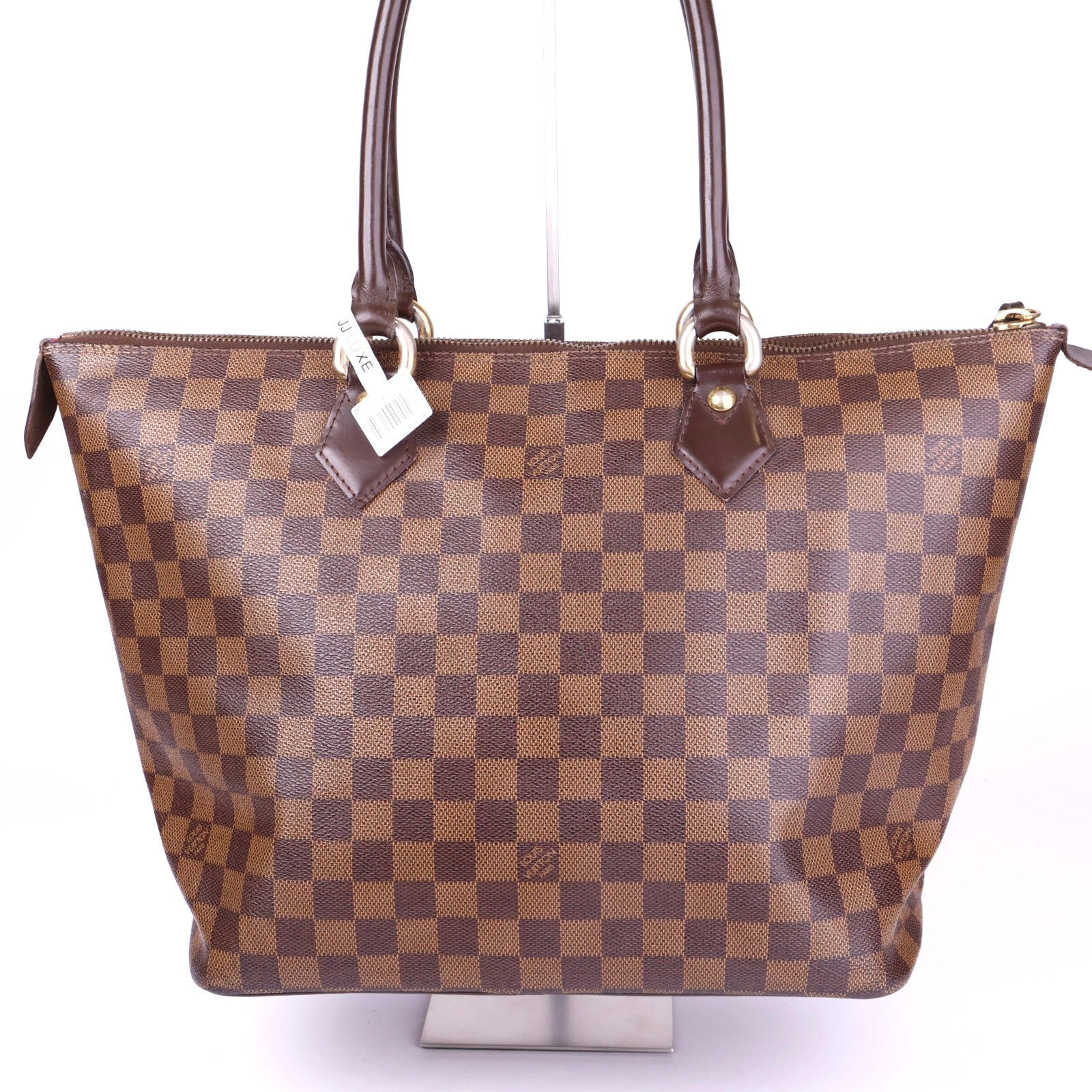 J3459 Louis Vuitton Damier Ebene Saleya MM Tote Bag Brown- Pre Owned