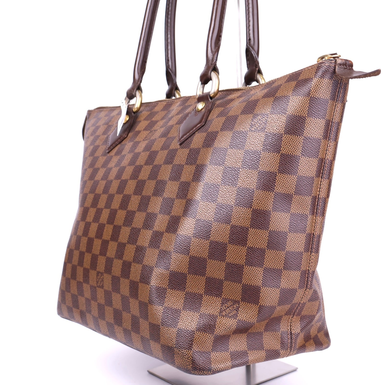 J3459 Louis Vuitton Damier Ebene Saleya MM Tote Bag Brown- Pre Owned