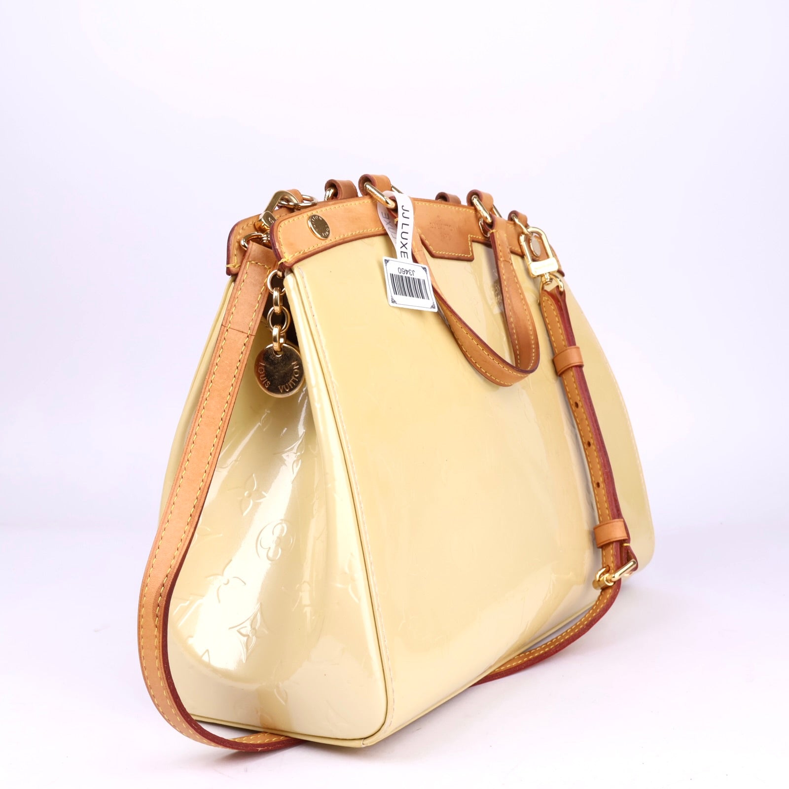 J3460 Louis Vuitton Perle Monogram Vernis Brea MM- Pre Owned