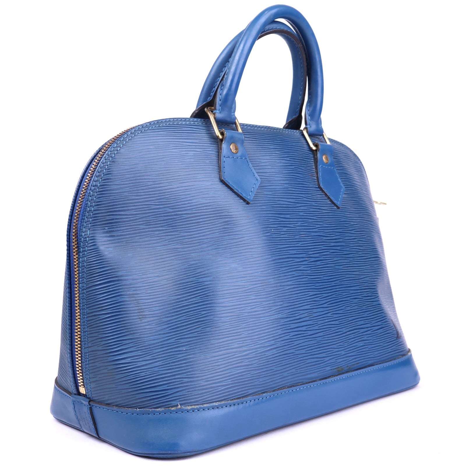 J3449 Louis Vuitton Alma Epi Blu Toledo PM- Pre Owned