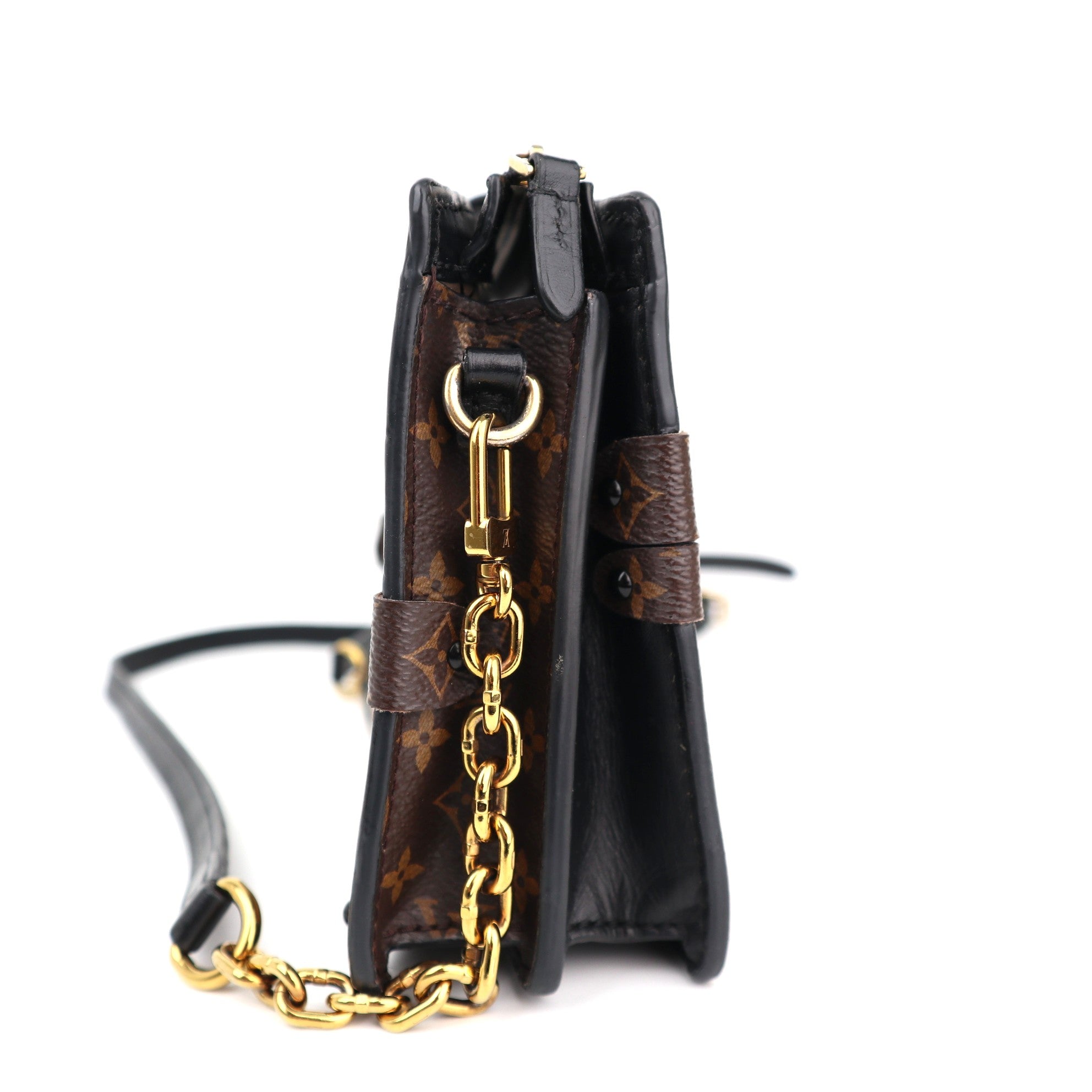 C1317 Louis Vuitton Clutch Trunk Monogram Reverse Brown-Pre Owned