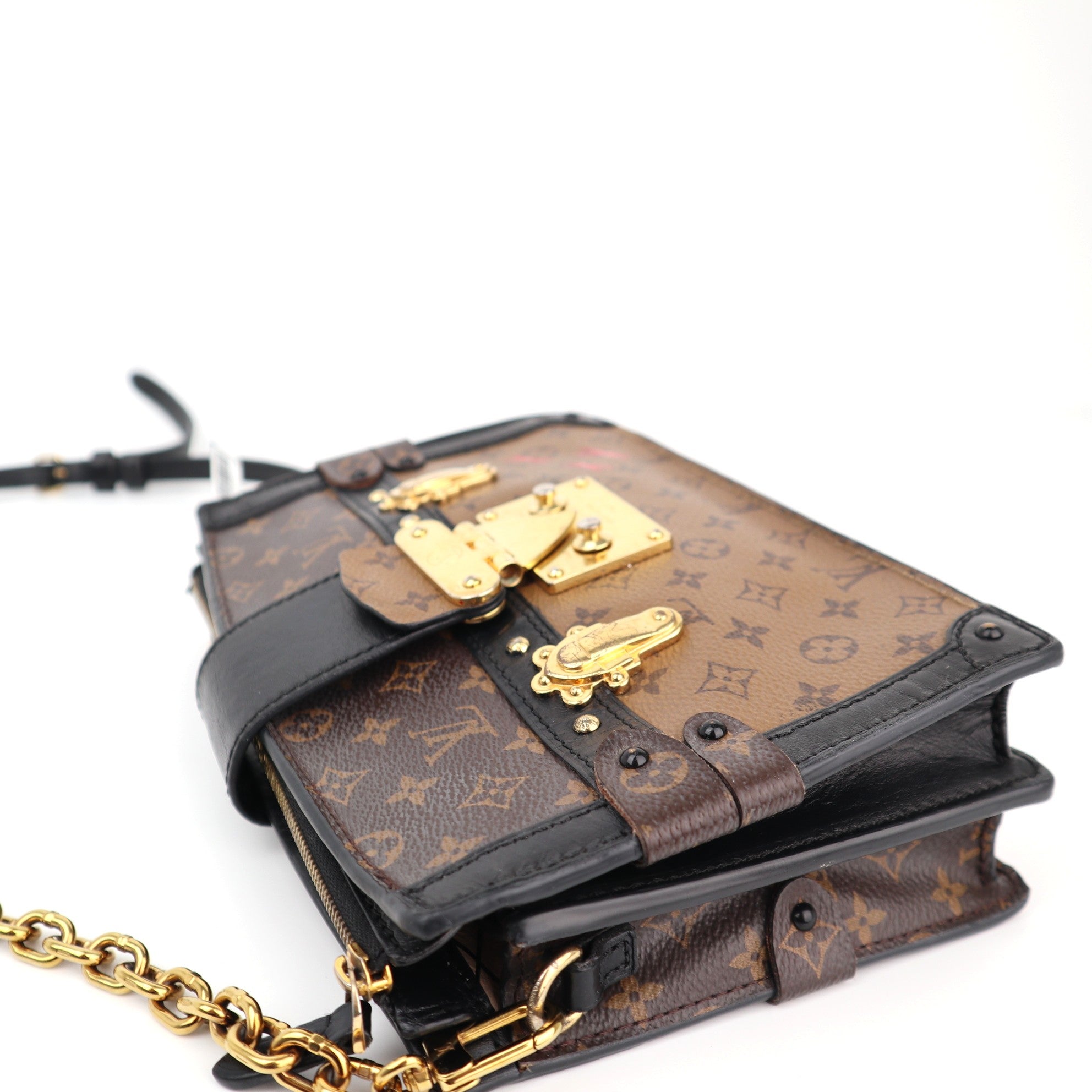 C1317 Louis Vuitton Clutch Trunk Monogram Reverse Brown-Pre Owned
