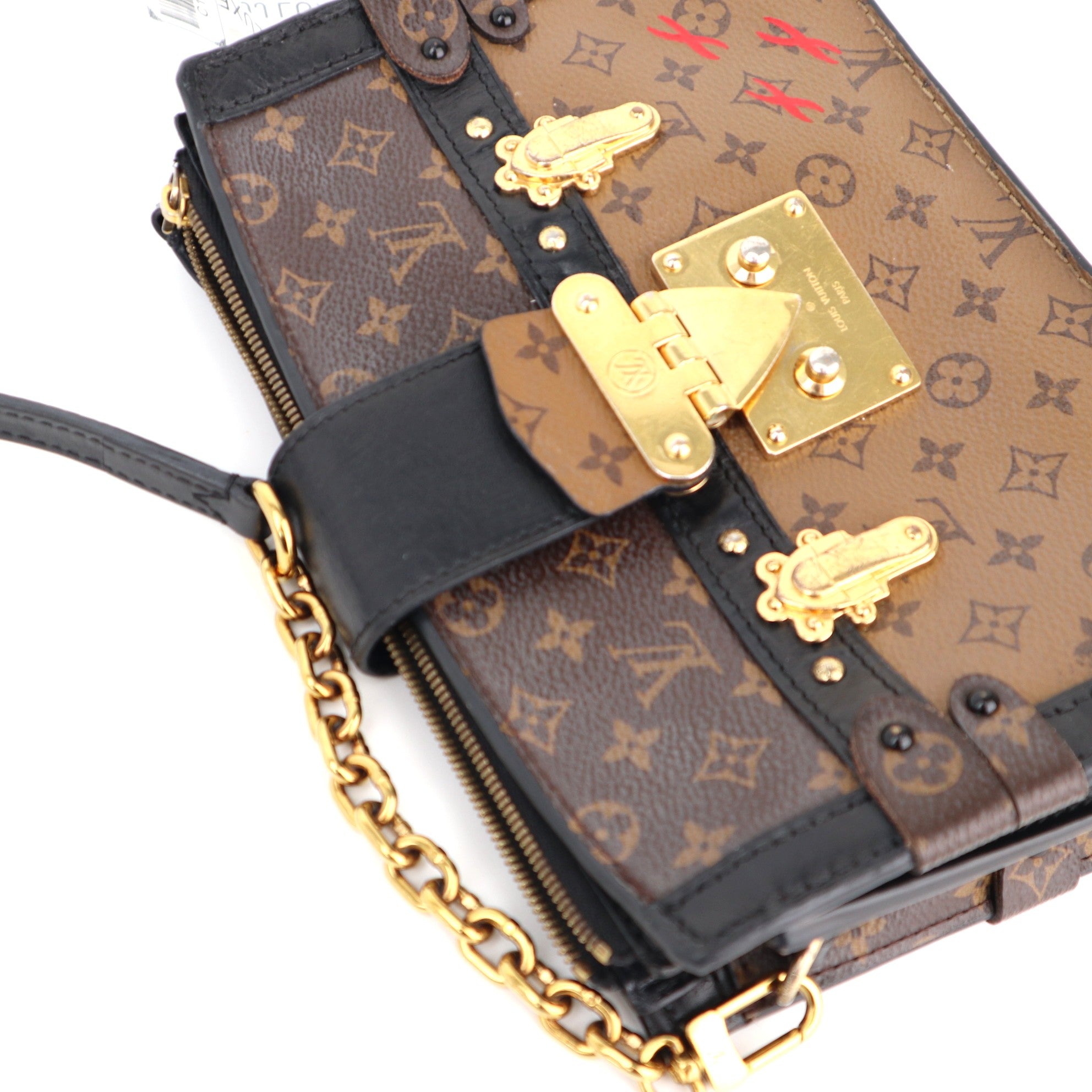 C1317 Louis Vuitton Clutch Trunk Monogram Reverse Brown-Pre Owned