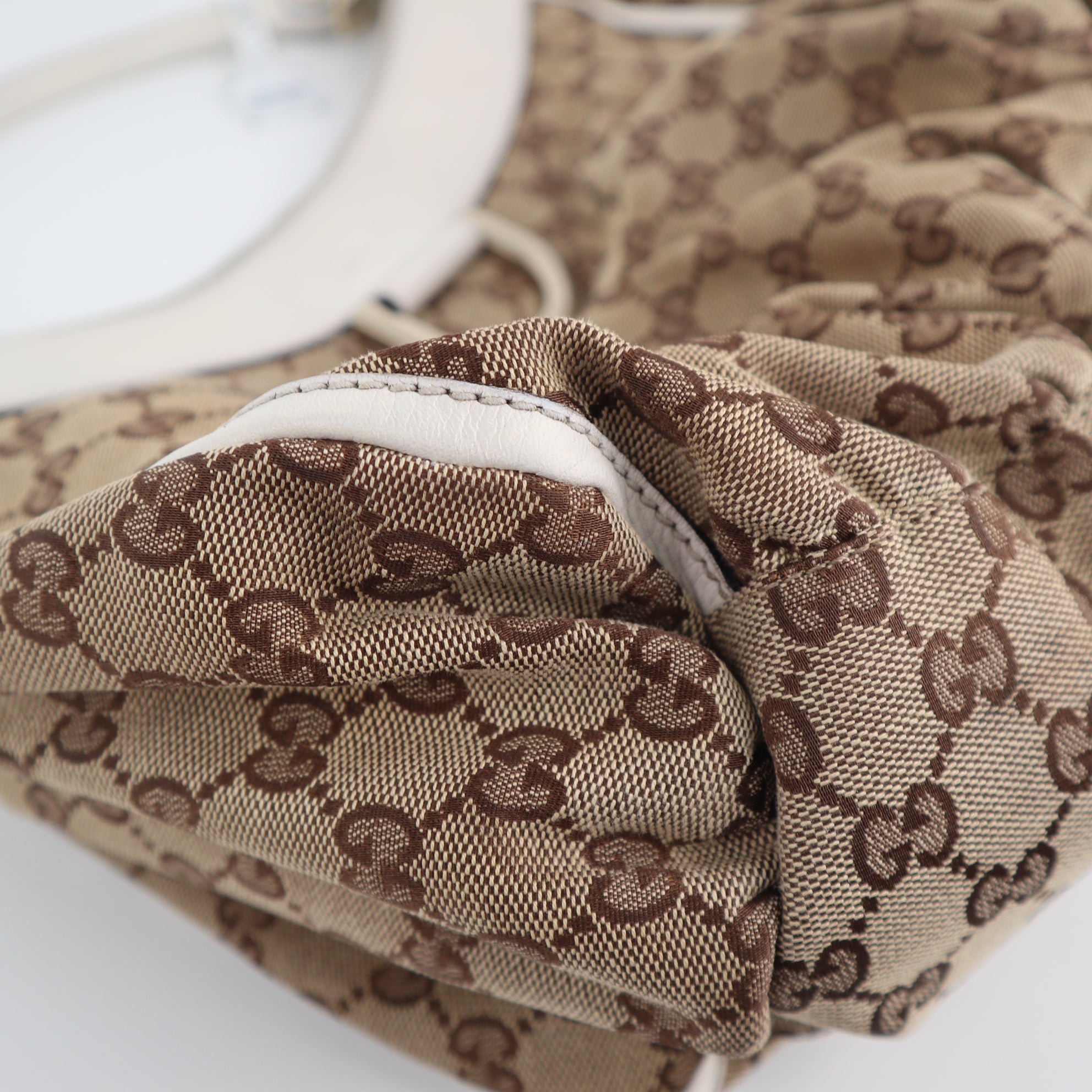 C2125 Gucci Shoulder Bag Abbey D-Ring Hobo Bag | Pre-Owned Very Good GG canvas