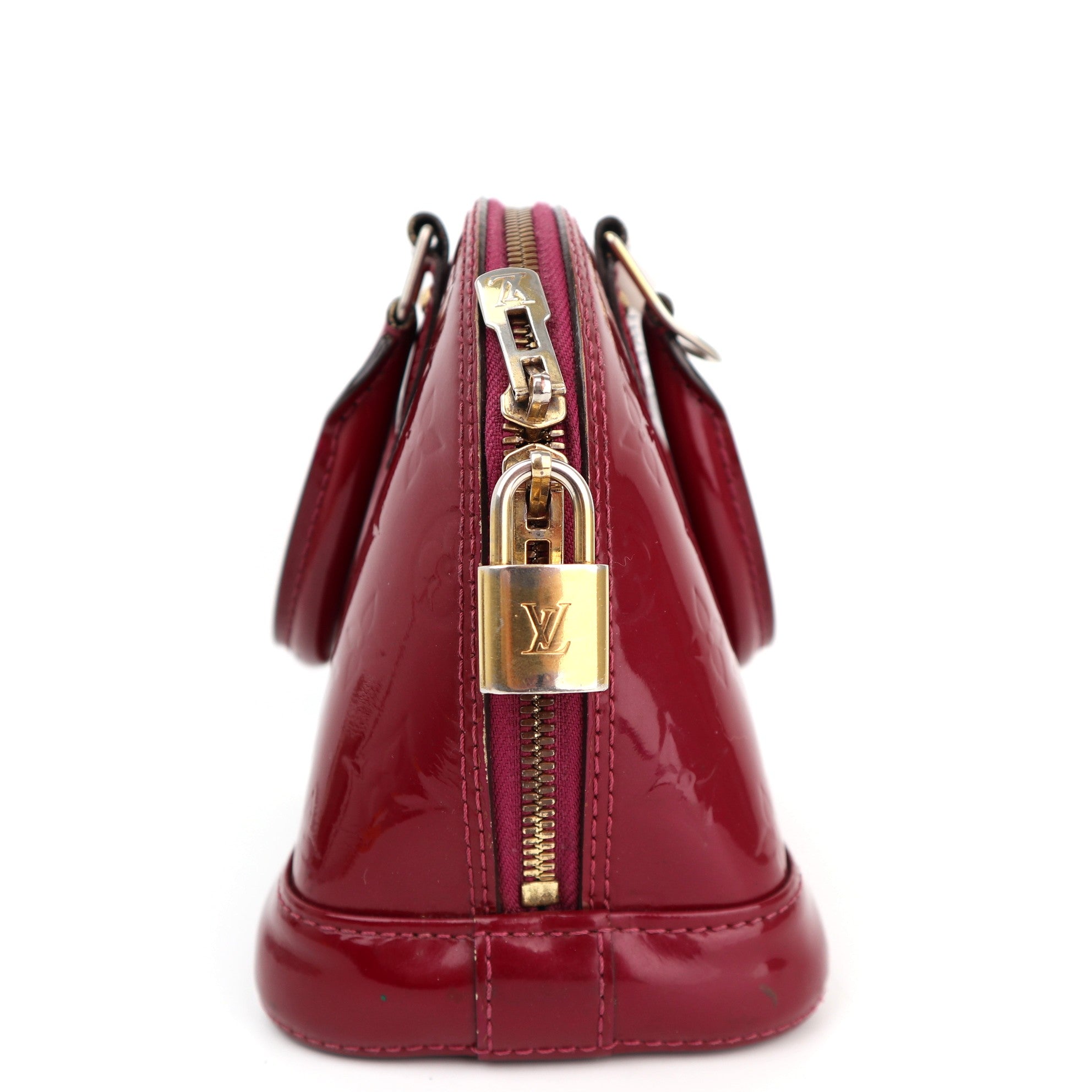 C1336 Louis Vuitton Pomme D'Amour Monogram Vernis Alma BB-Pre Owned