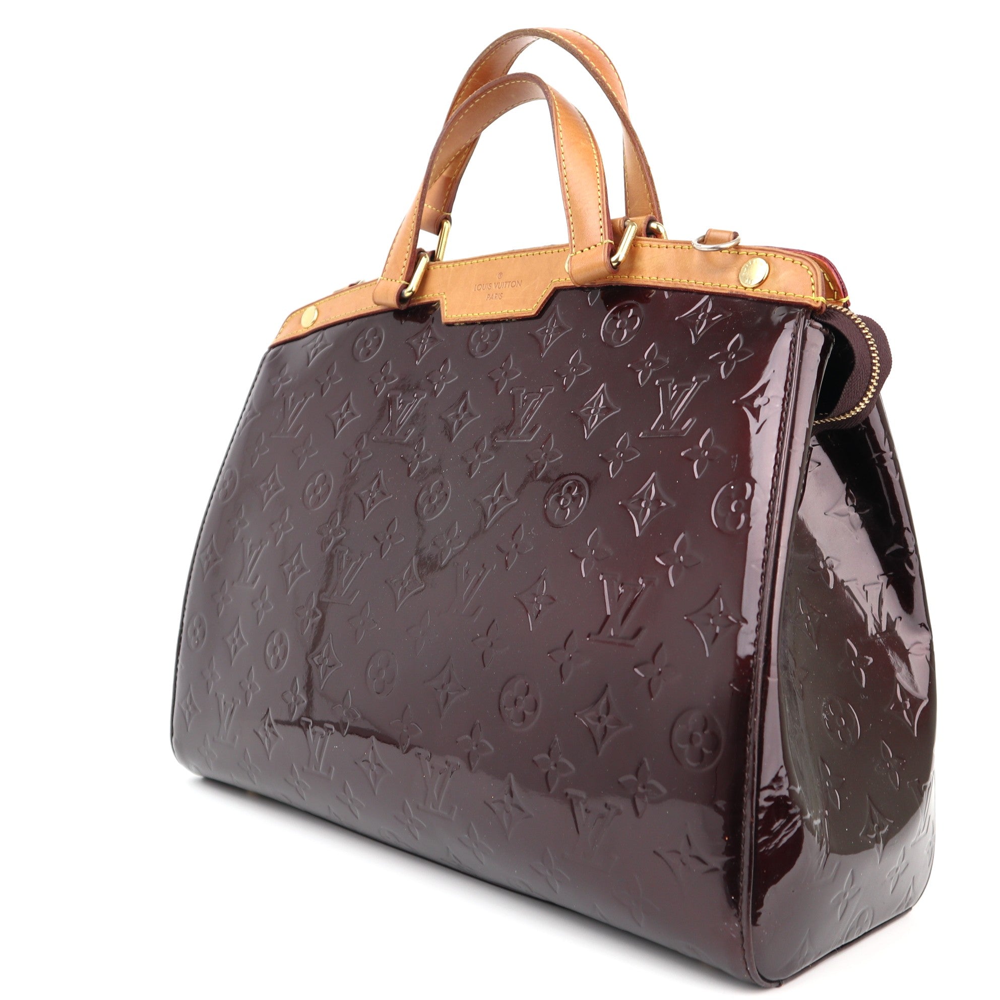 C1329 Louis Vuitton Amarante Monogram Vernis Brea GM Bag-Pre Owned