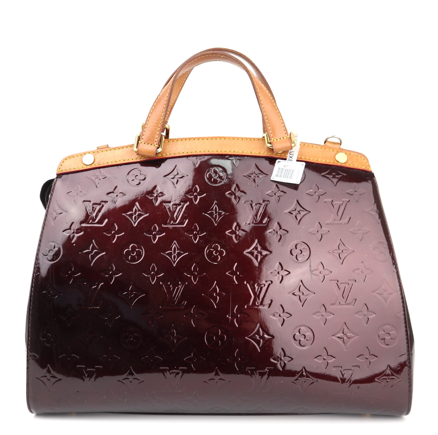 C1329 Louis Vuitton Amarante Monogram Vernis Brea GM Bag-Pre Owned