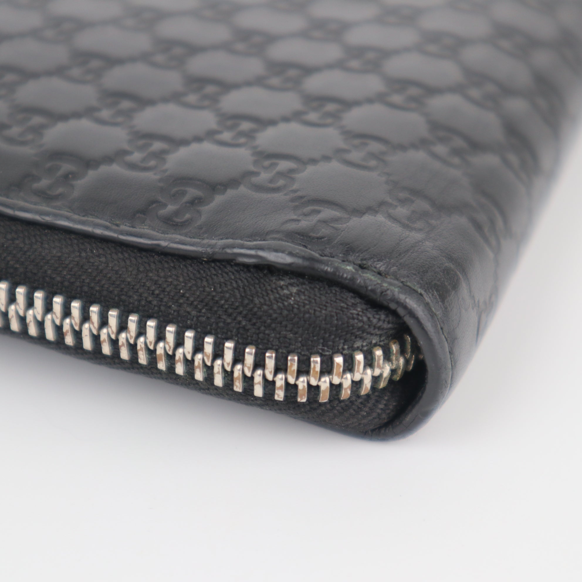 C2151 Gucci Wallet Imprime Monogram GG Zip Around Wallet Black | Pre-Owned Very Good Black Monogram