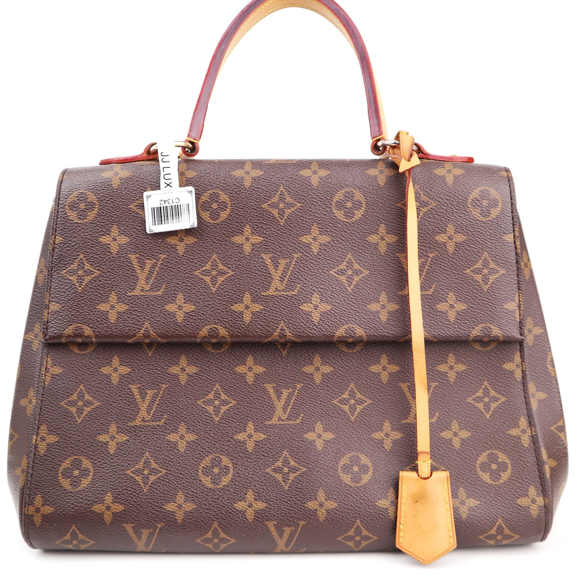 C1342 Louis Vuitton Cluny Top Handle Monogram Canvas MM -Pre Owned
