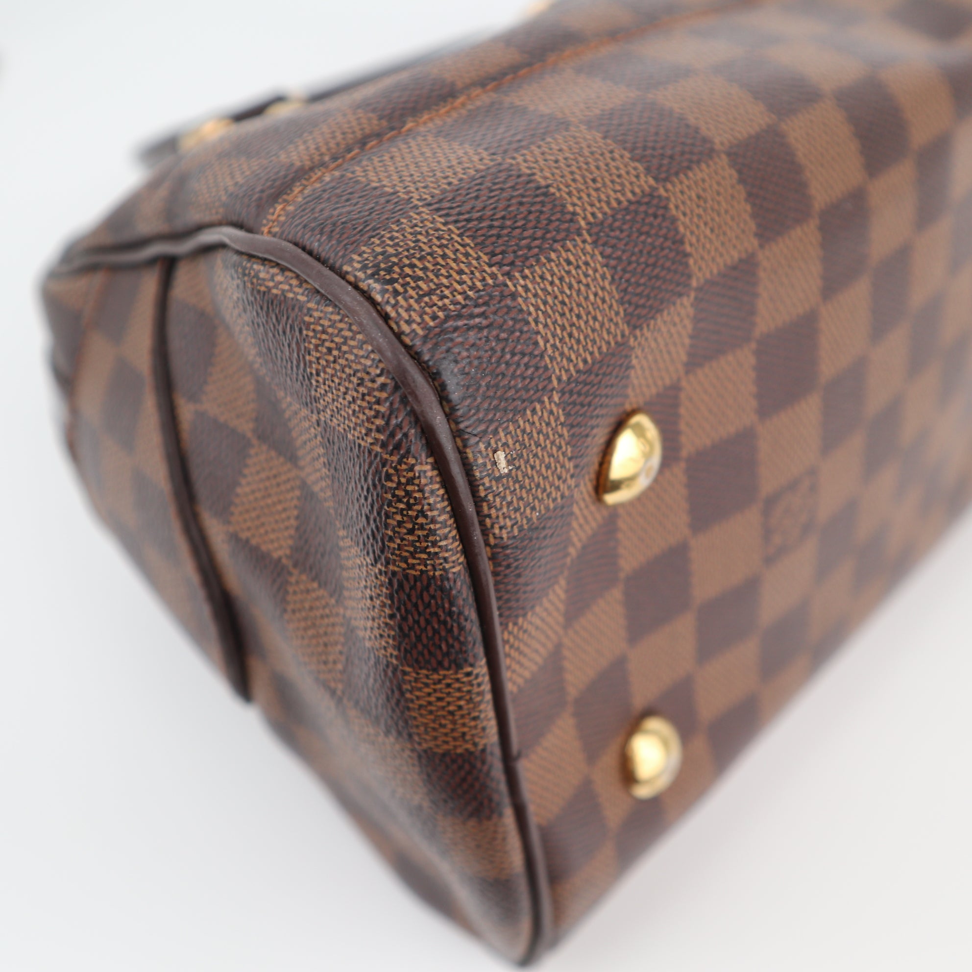 C2157 Louis Vuitton Top Handle Bag Damier Ebene Duomo | Pre-Owned Very Good Brown Damier Ebene