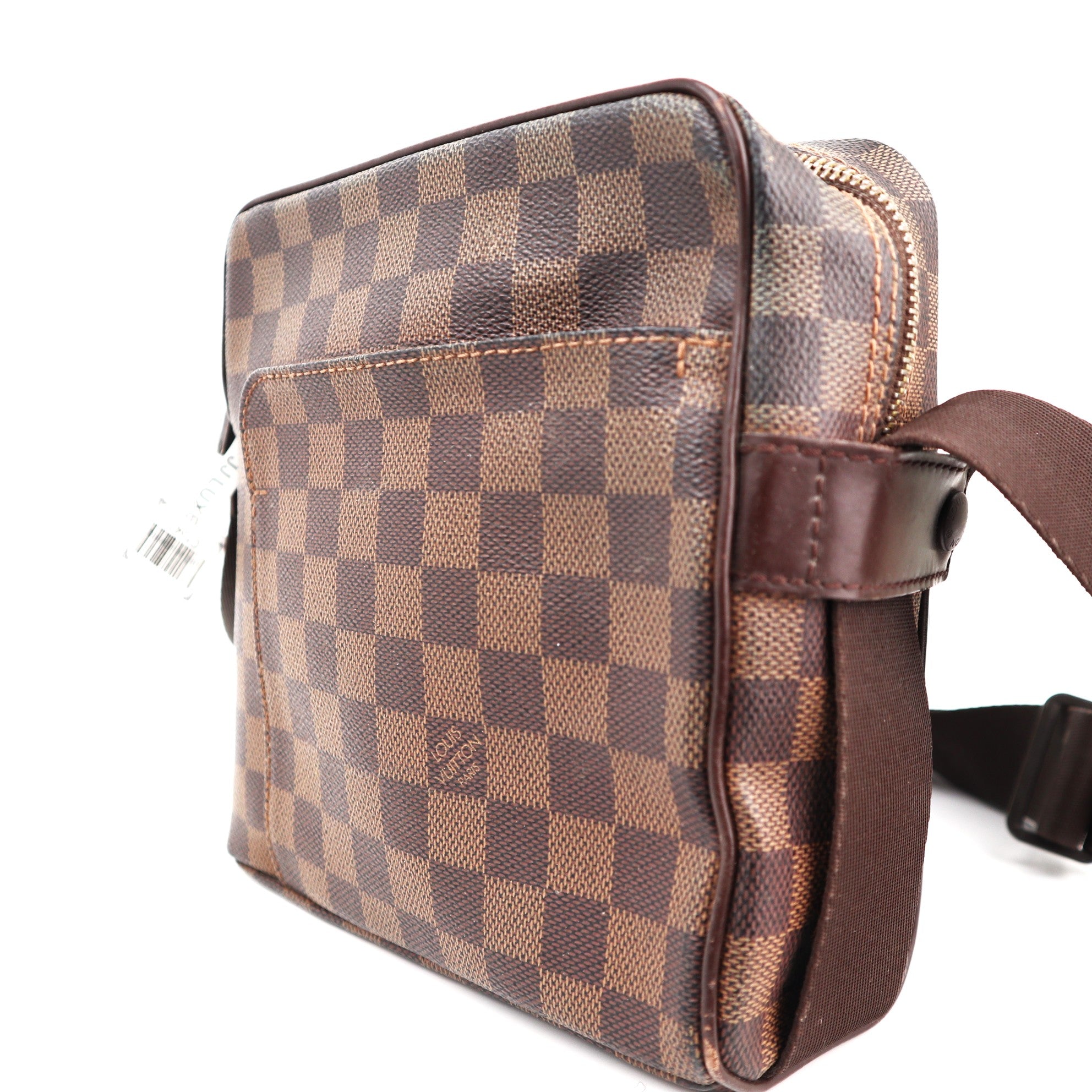 C1347 Louis Vuitton Damier Ebene Olav PM Bag-Pre Owned