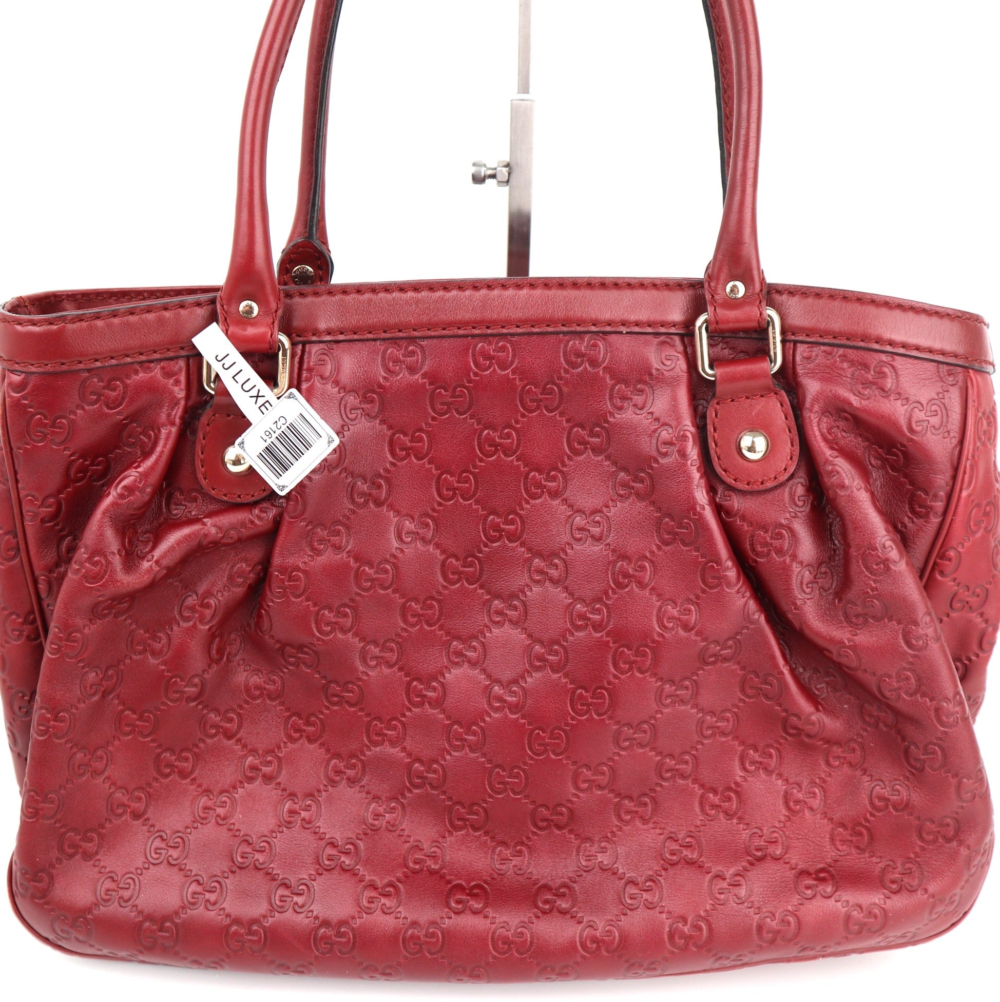 C2161 Gucci Tote Bag Guccissima Sukey Red | Pre-Owned Excellent Red Guccissima
