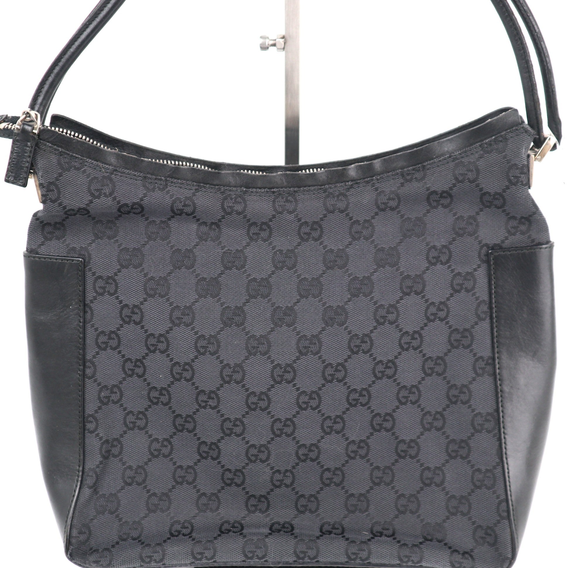 C2164 Gucci Tote Bag Vintage GG Canvas Shoulder Bag | Pre-Owned Very Good Brown GG Canvas