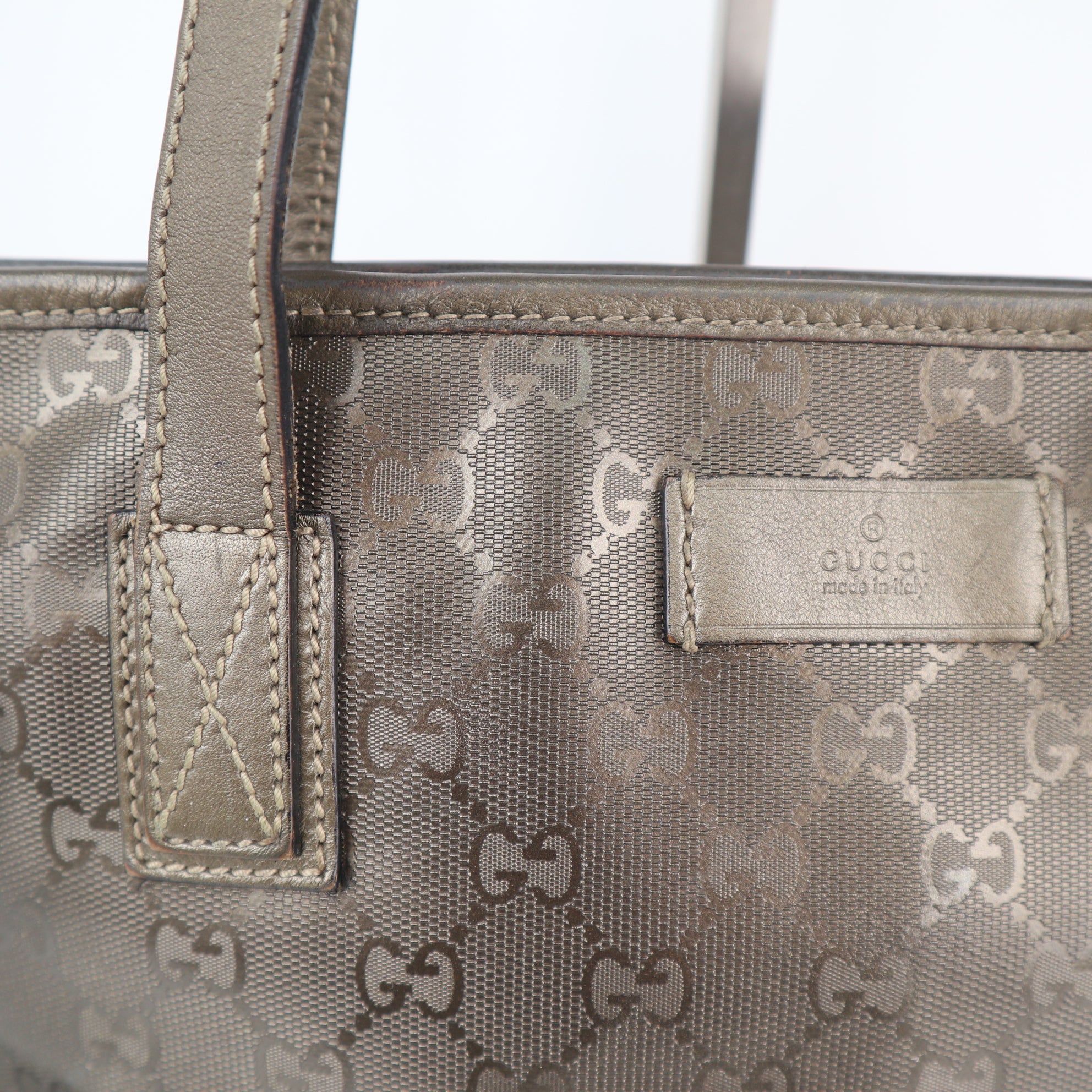 C2168 Gucci Tote Bag GG Crystal Medium Tote Bag | Pre-Owned Excellent GG Crystal