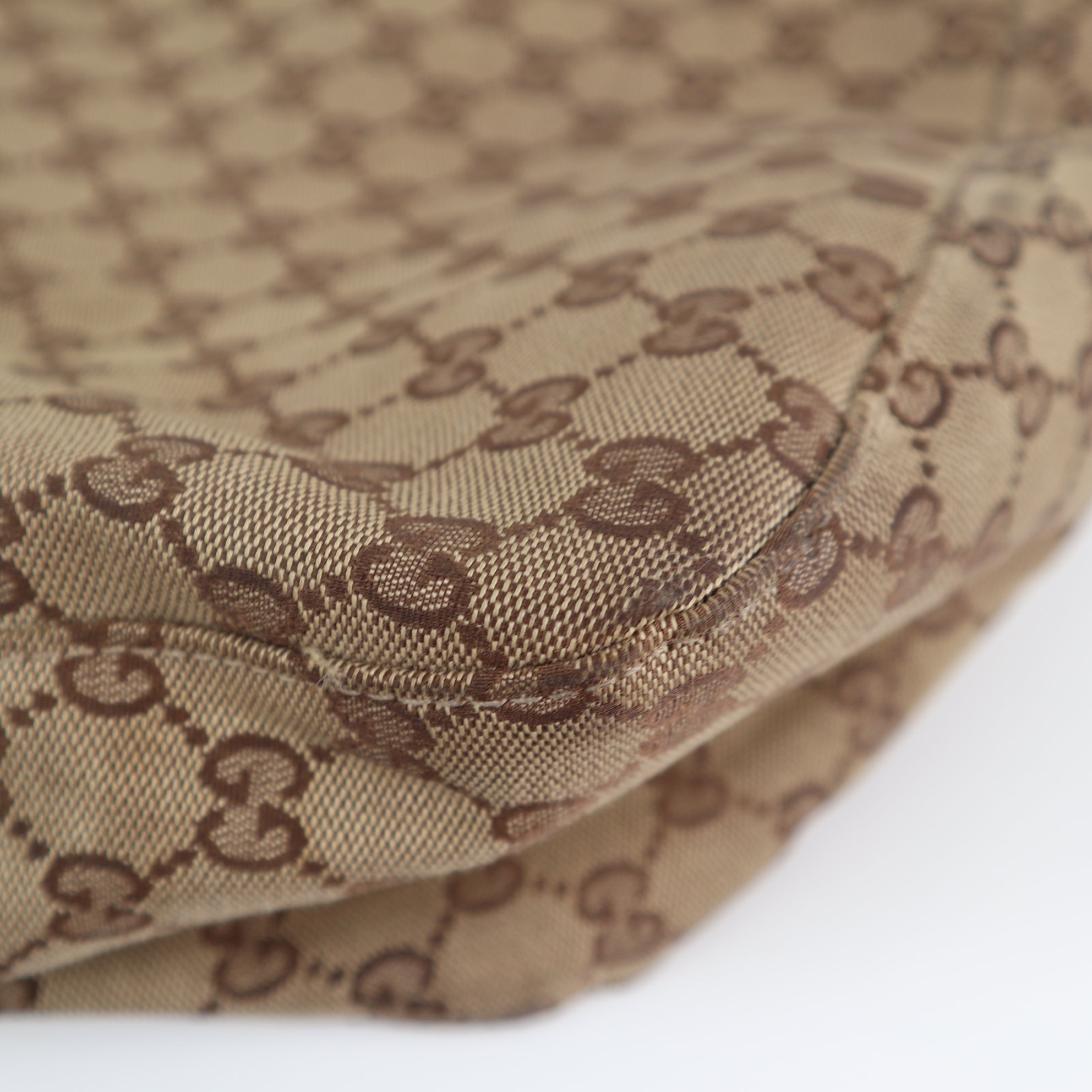 C2171 Gucci Tote Bag GG Canvas Icon Bit Large | Pre-Owned Very Good Brown GG Canvas