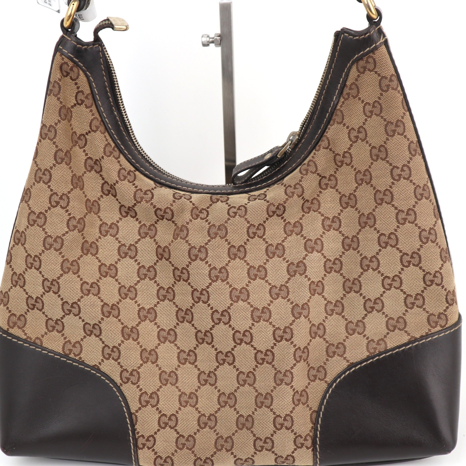 C2174 Gucci Shoulder Bag Monogram Medium Lovely Heart Hobo Bag | Pre-Owned Very Good Brown Monogram