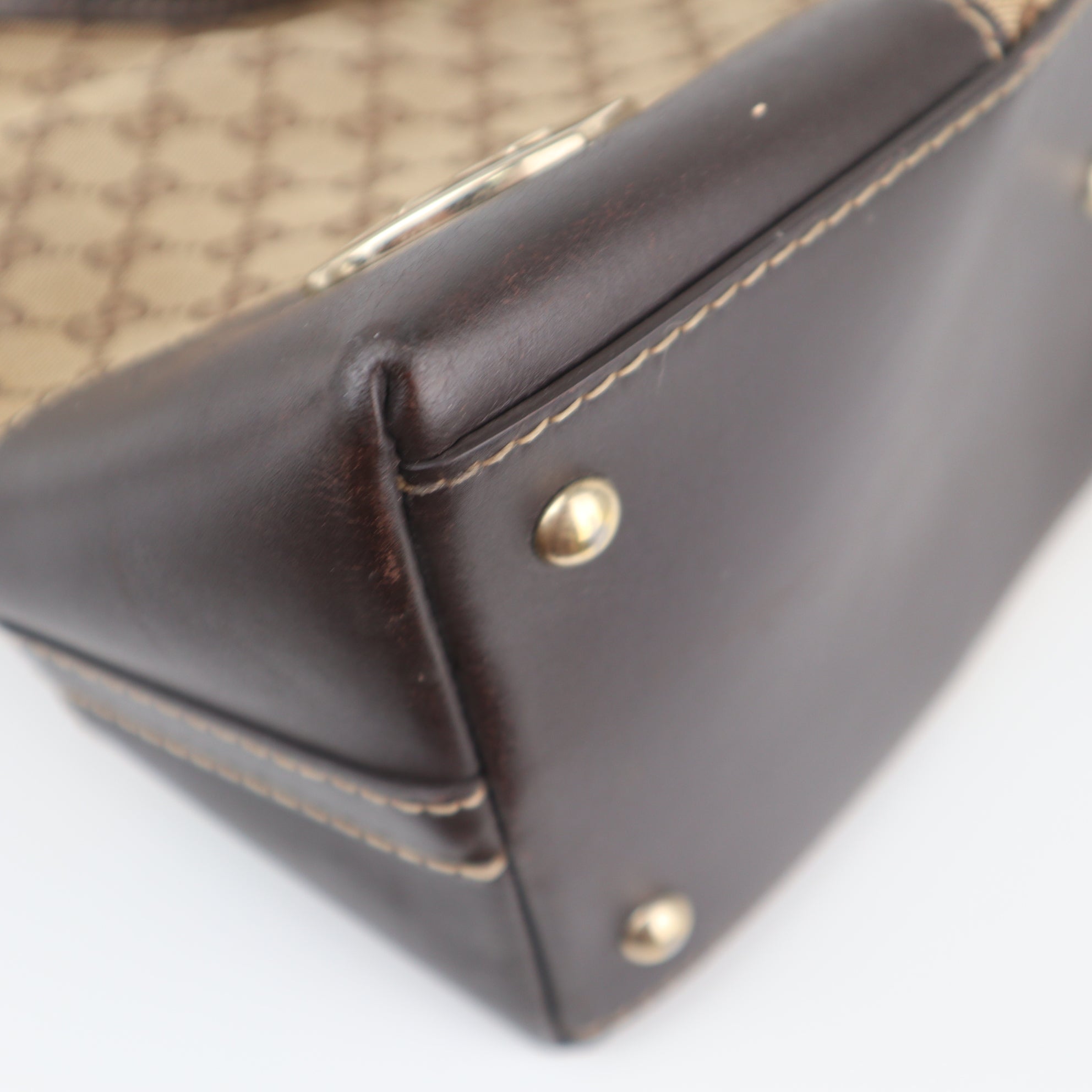C2174 Gucci Shoulder Bag Monogram Medium Lovely Heart Hobo Bag | Pre-Owned Very Good Brown Monogram