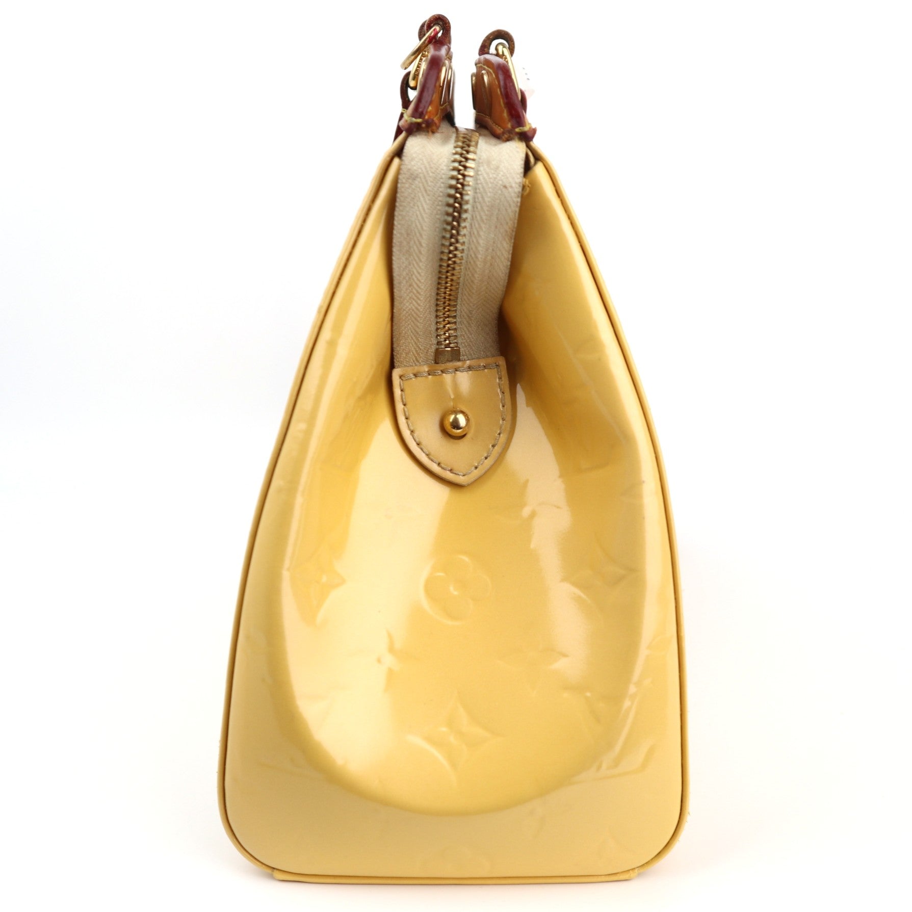 C1366 Louis Vuitton Monogram Vernis Brea MM Yellow-Pre Owned