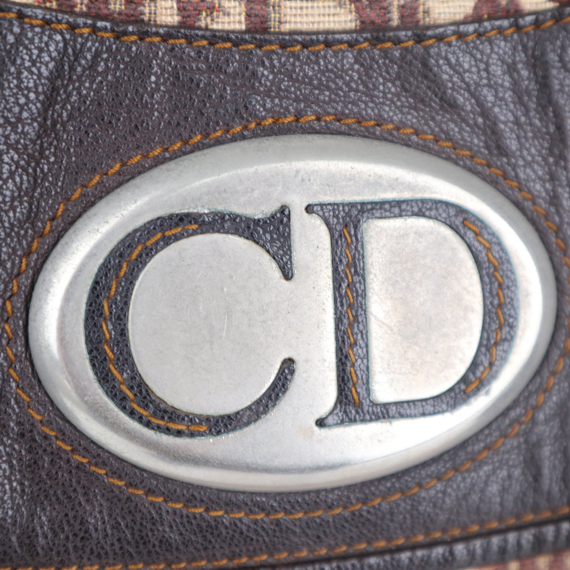 C2175 Christian Dior Shoulder Bag Vintage Trotter Canvas Flight Shoulder Bag | Pre-Owned Very Good Brown Trotter