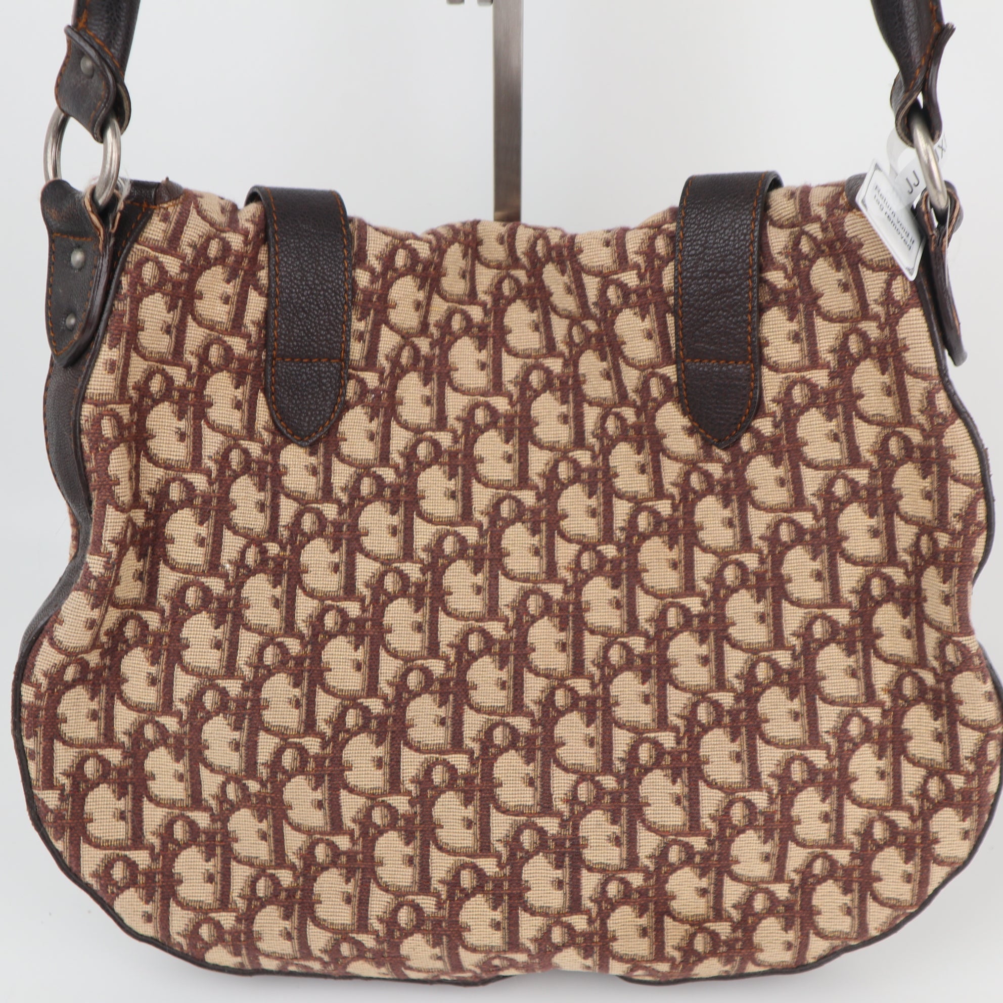 C2175 Christian Dior Shoulder Bag Vintage Trotter Canvas Flight Shoulder Bag | Pre-Owned Very Good Brown Trotter