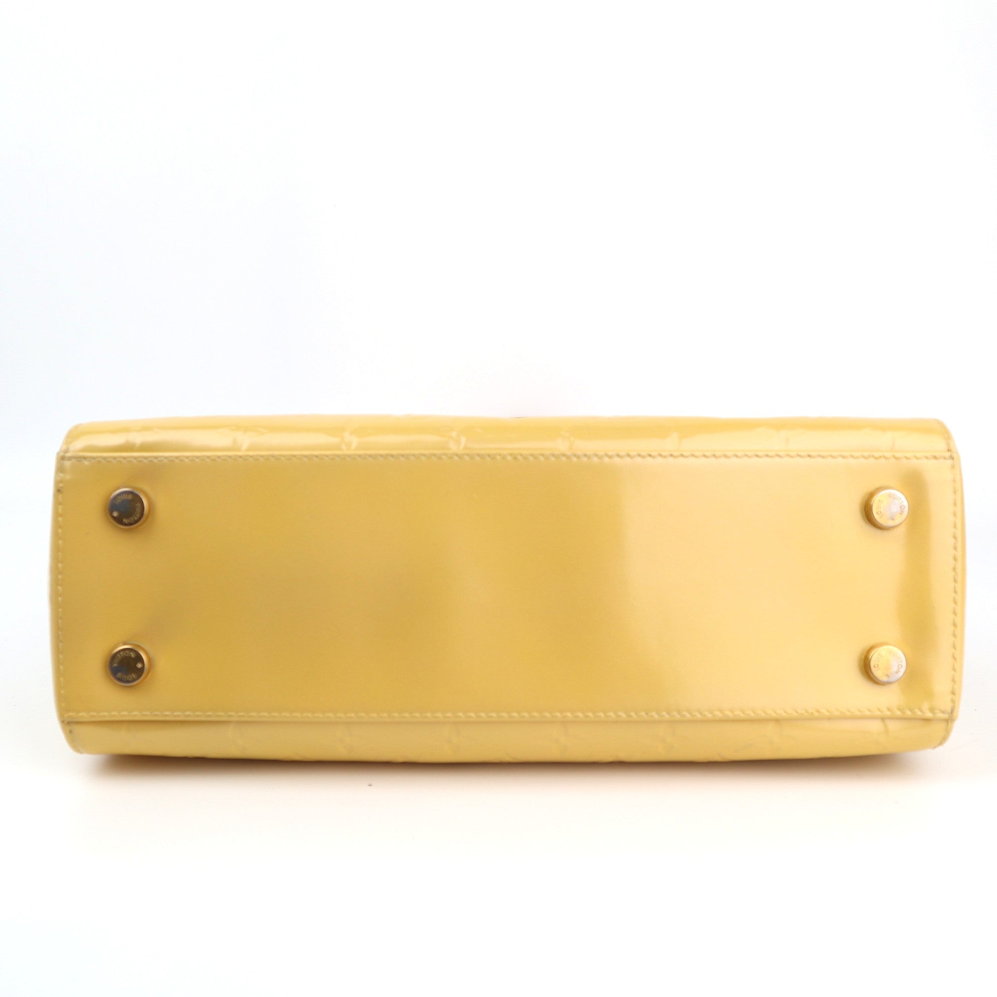 C1366 Louis Vuitton Monogram Vernis Brea MM Yellow-Pre Owned