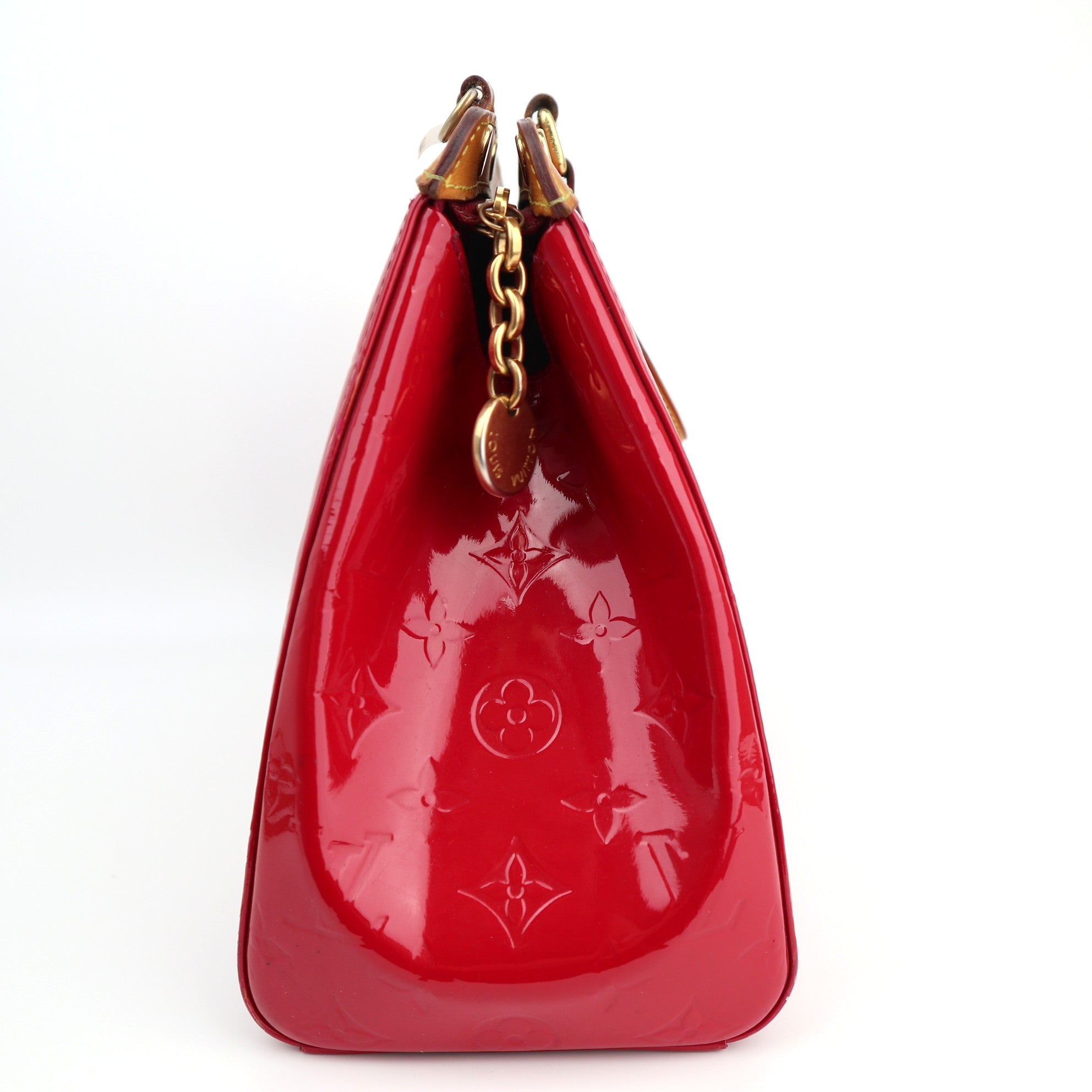 C1398 Louis Vuitton Rose Indian Monogram Vernis Brea MM Bag-Pre Owned