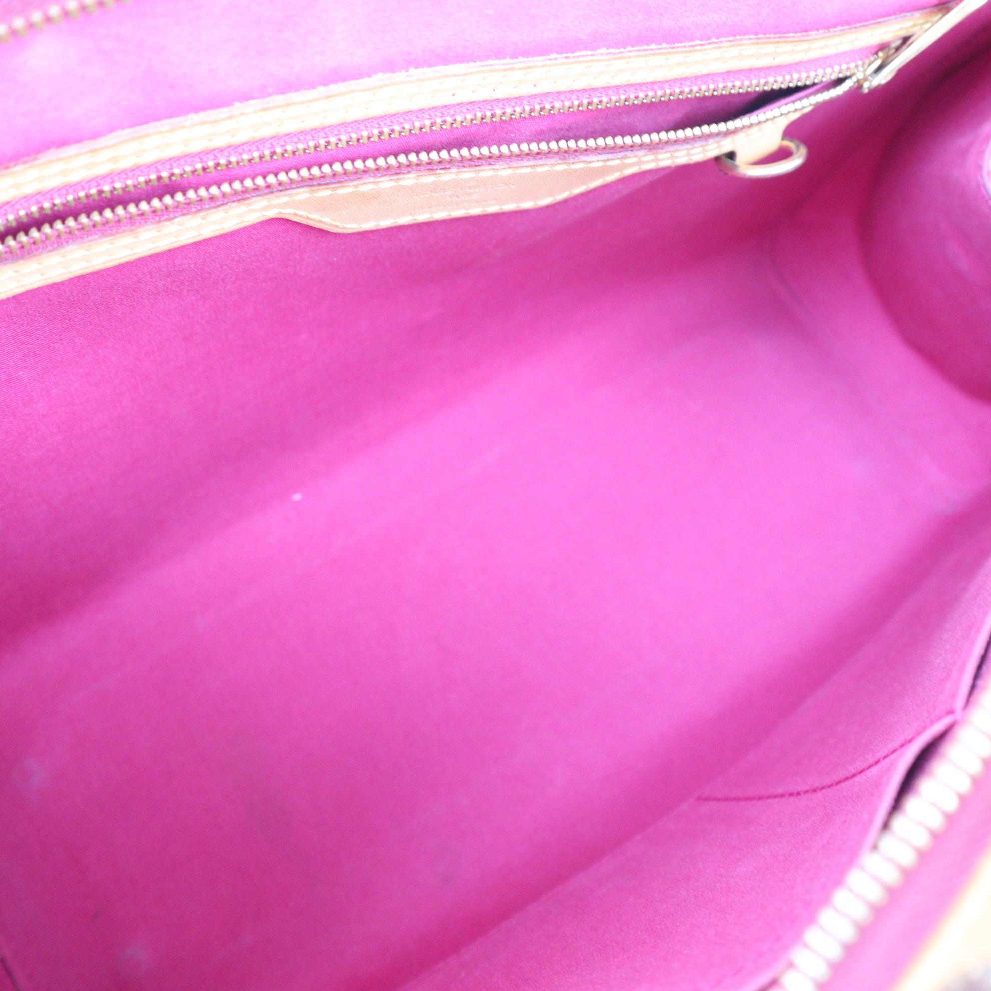 C1398 Louis Vuitton Rose Indian Monogram Vernis Brea MM Bag-Pre Owned