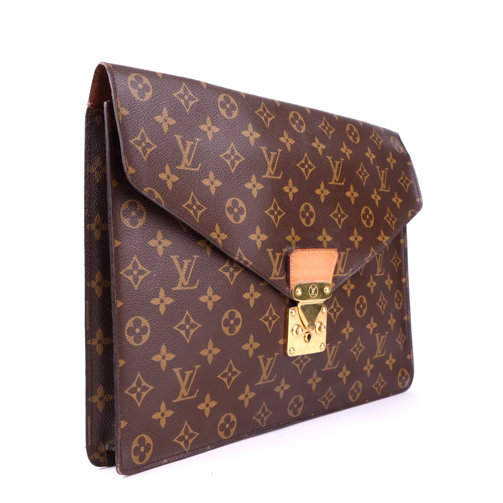 J3409 Louis Vuitton Monogram Porte Documents Bandouliere Briefcase- Pre Owned