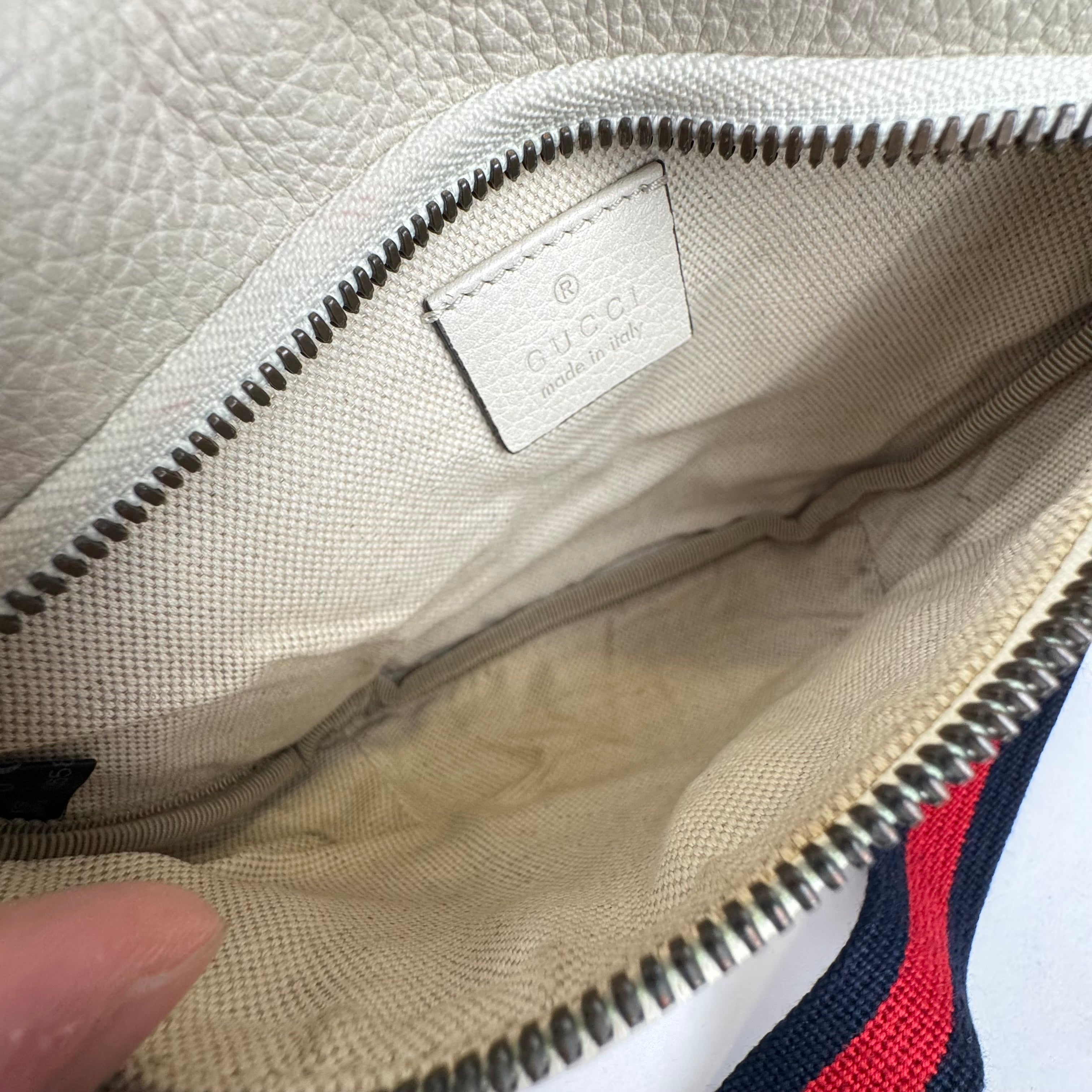 Gucci Print Belt Bag Vintage Logo Small White- Pre Owned