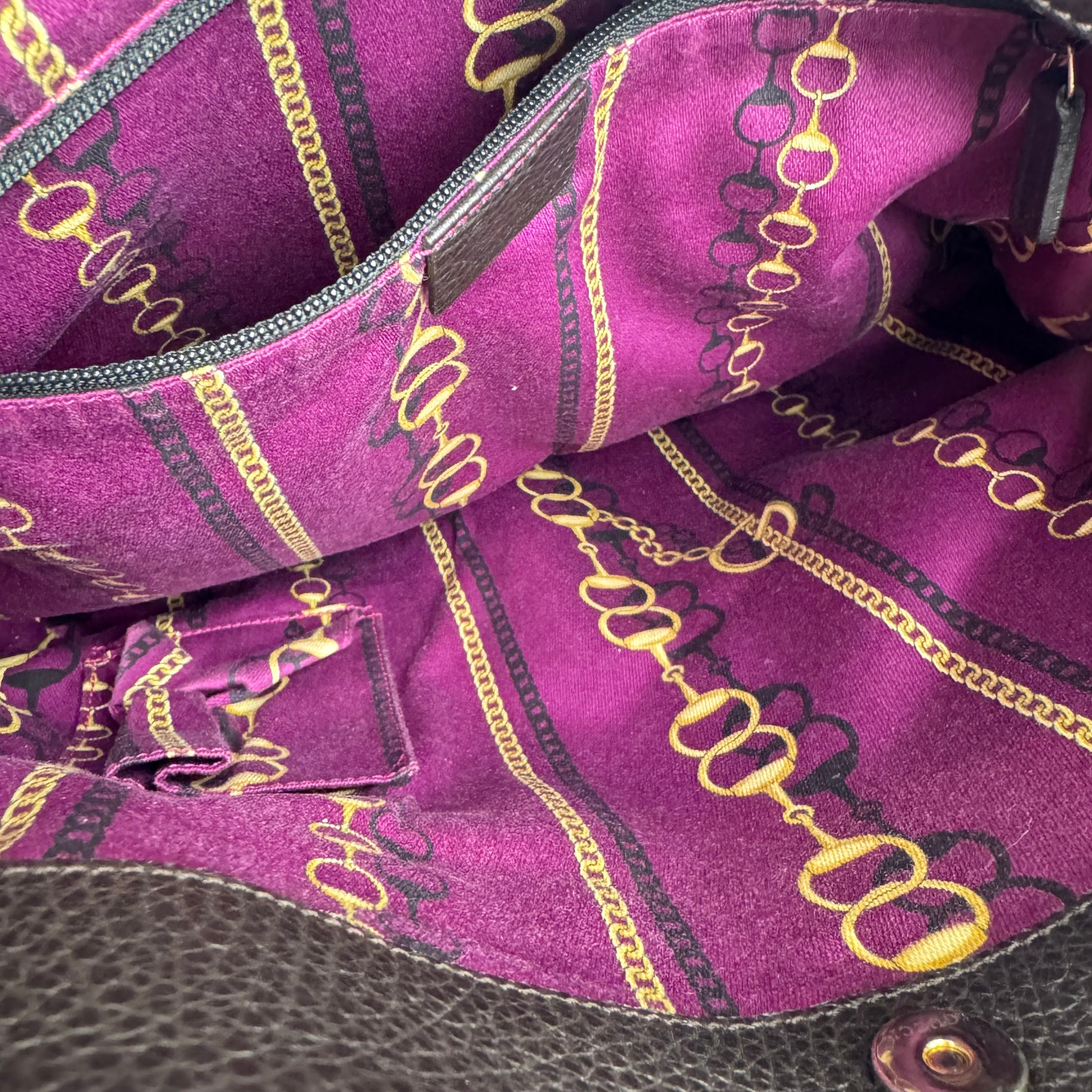 Gucci Brown GG Nylon Shoulder Bag Dark brown- Pre Owned