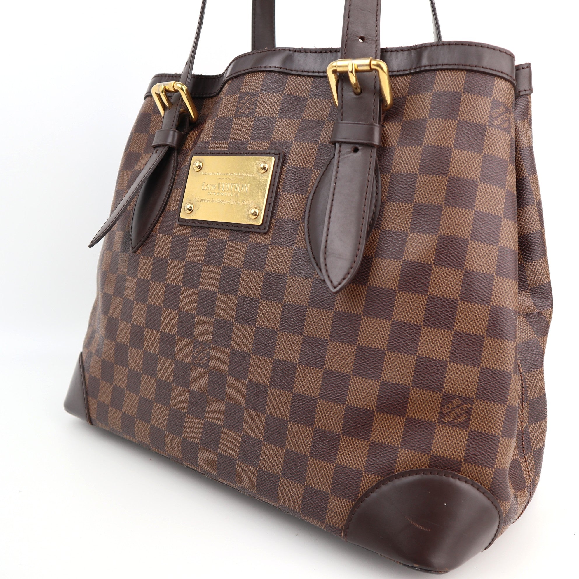 C1422R Louis Vuitton Hampstead MM Damier Ebene-Pre Owned
