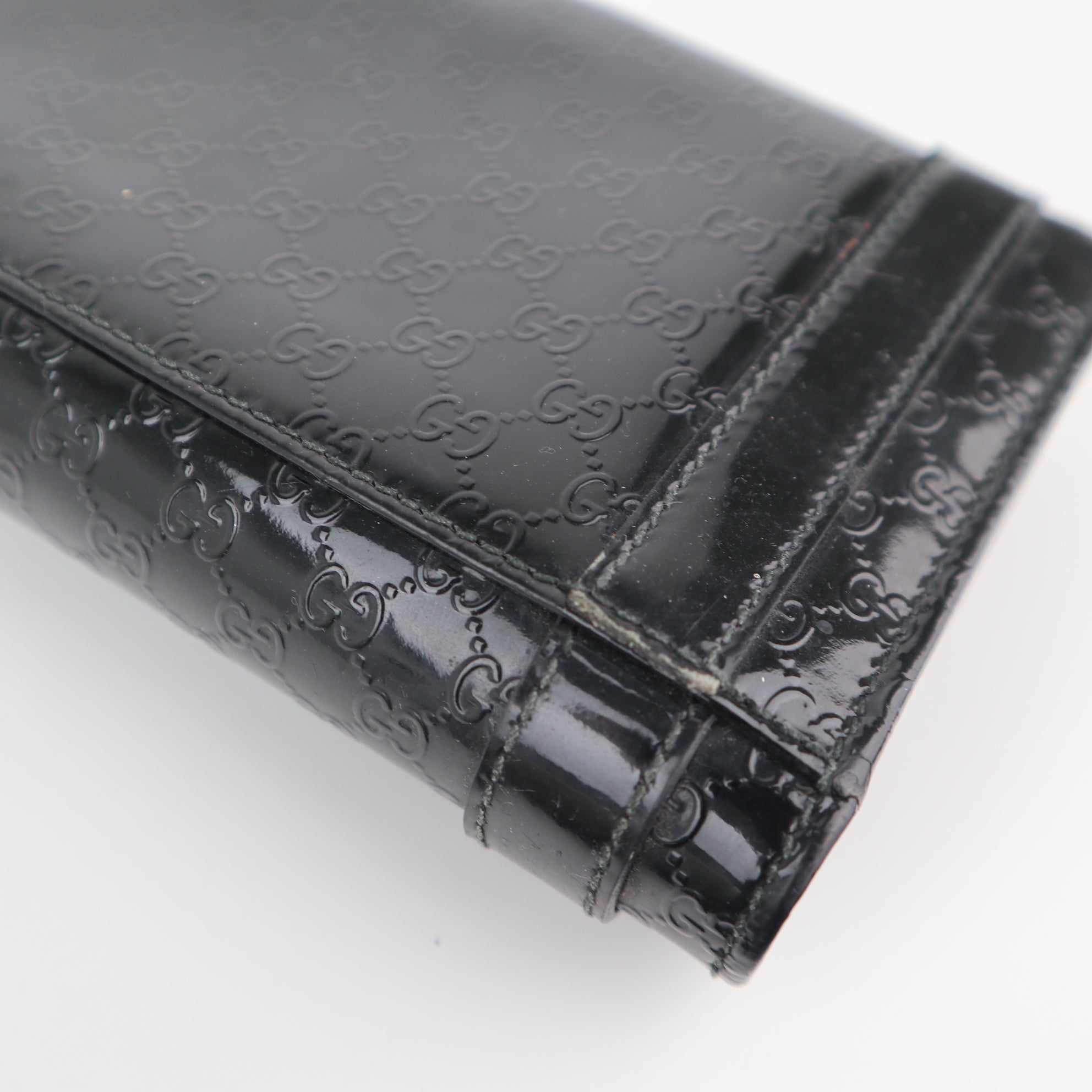 C2198 Gucci Long Wallet Microguccissima Long Wallet | Pre-Owned Very Good Brown embossed leather