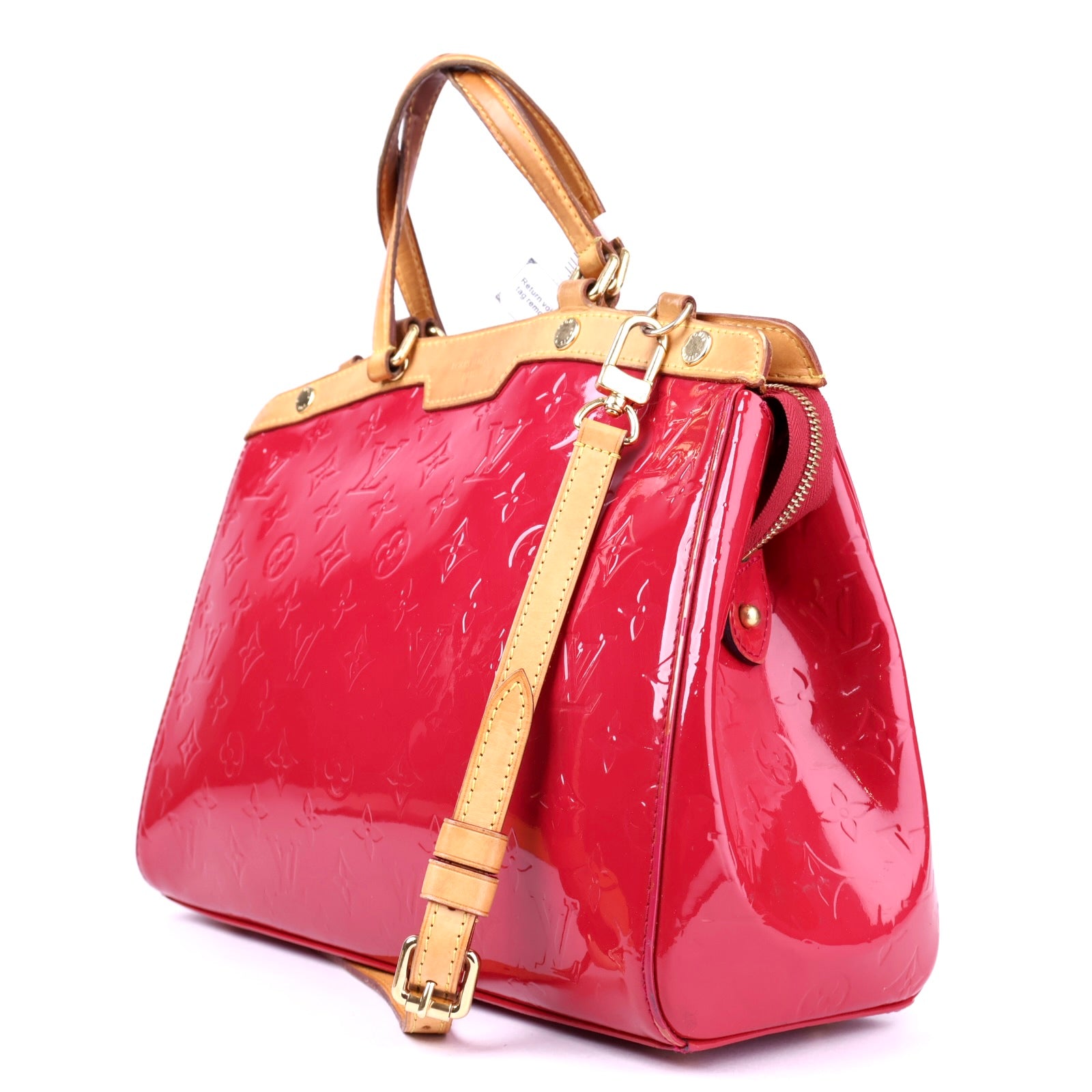 J3384 Louis Vuitton Cerise Monogram Vernis Brea MM Bag- Pre Owned