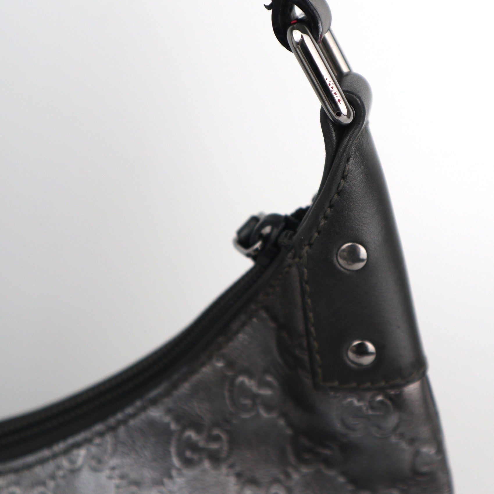 C2214 Gucci Hobo Bag Guccissima Hobo | Pre-Owned Excellent Grey Guccissima leather