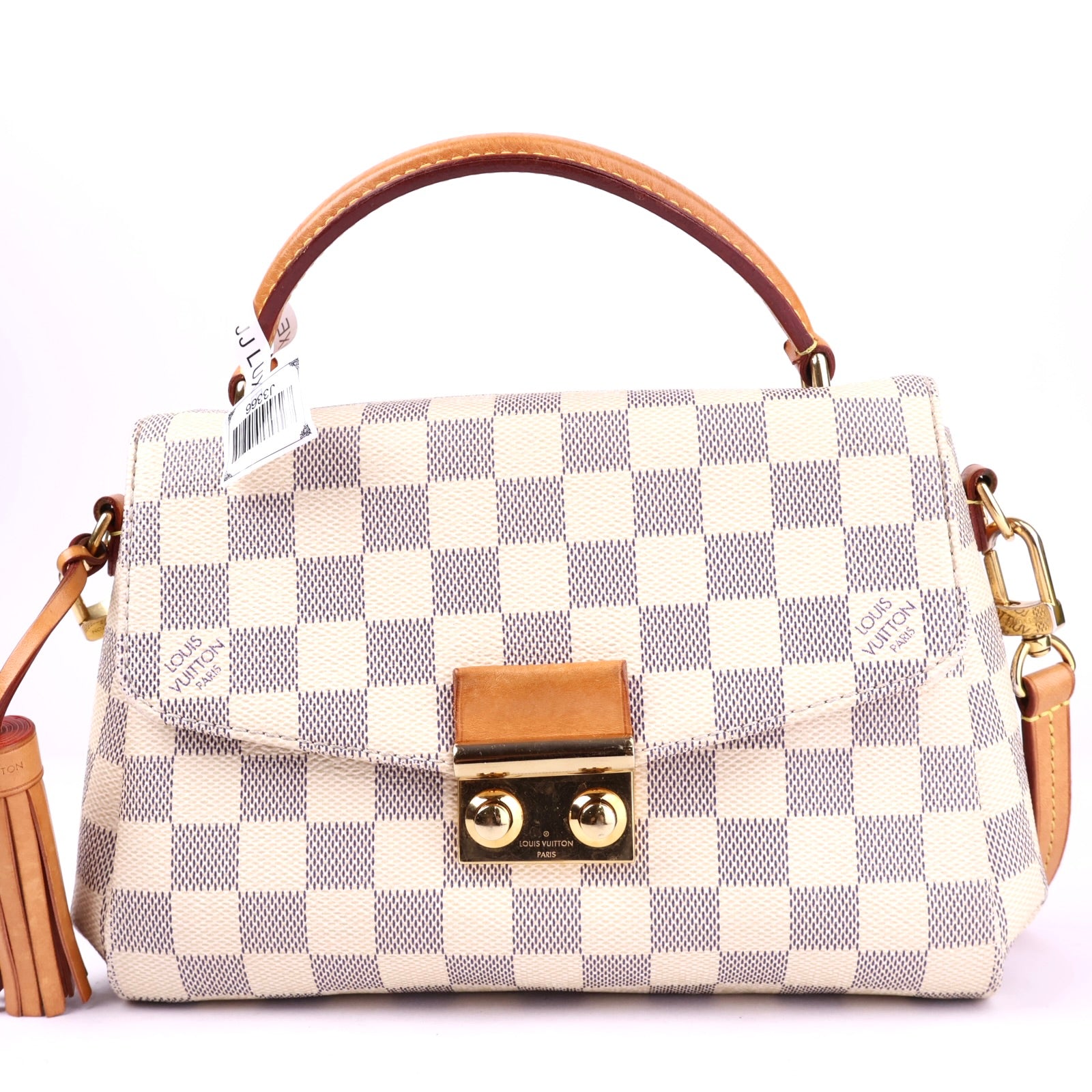 J3366 Louis Vuitton Damier Azur Canvas Croisette Bag- Pre Owned