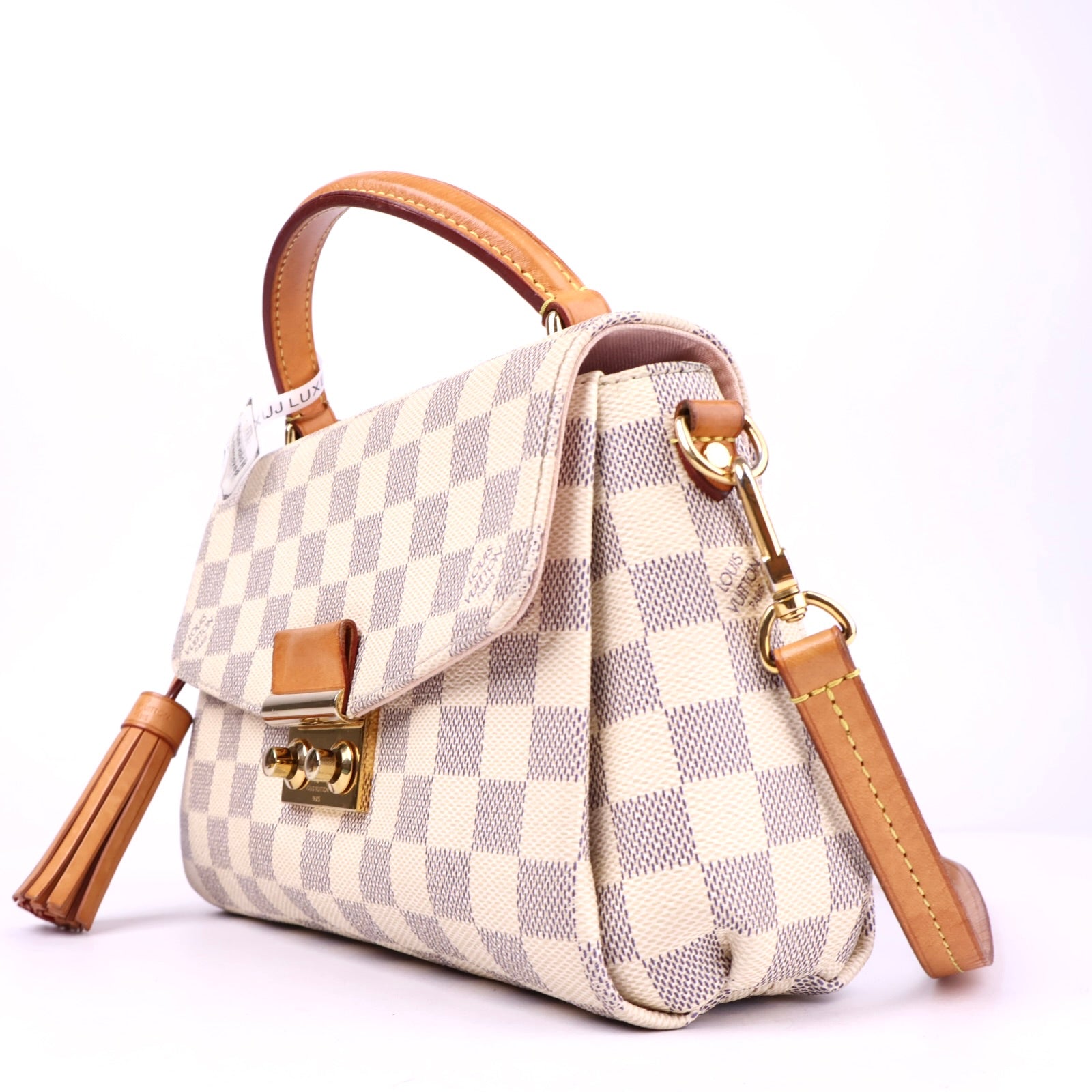 J3366 Louis Vuitton Damier Azur Canvas Croisette Bag- Pre Owned