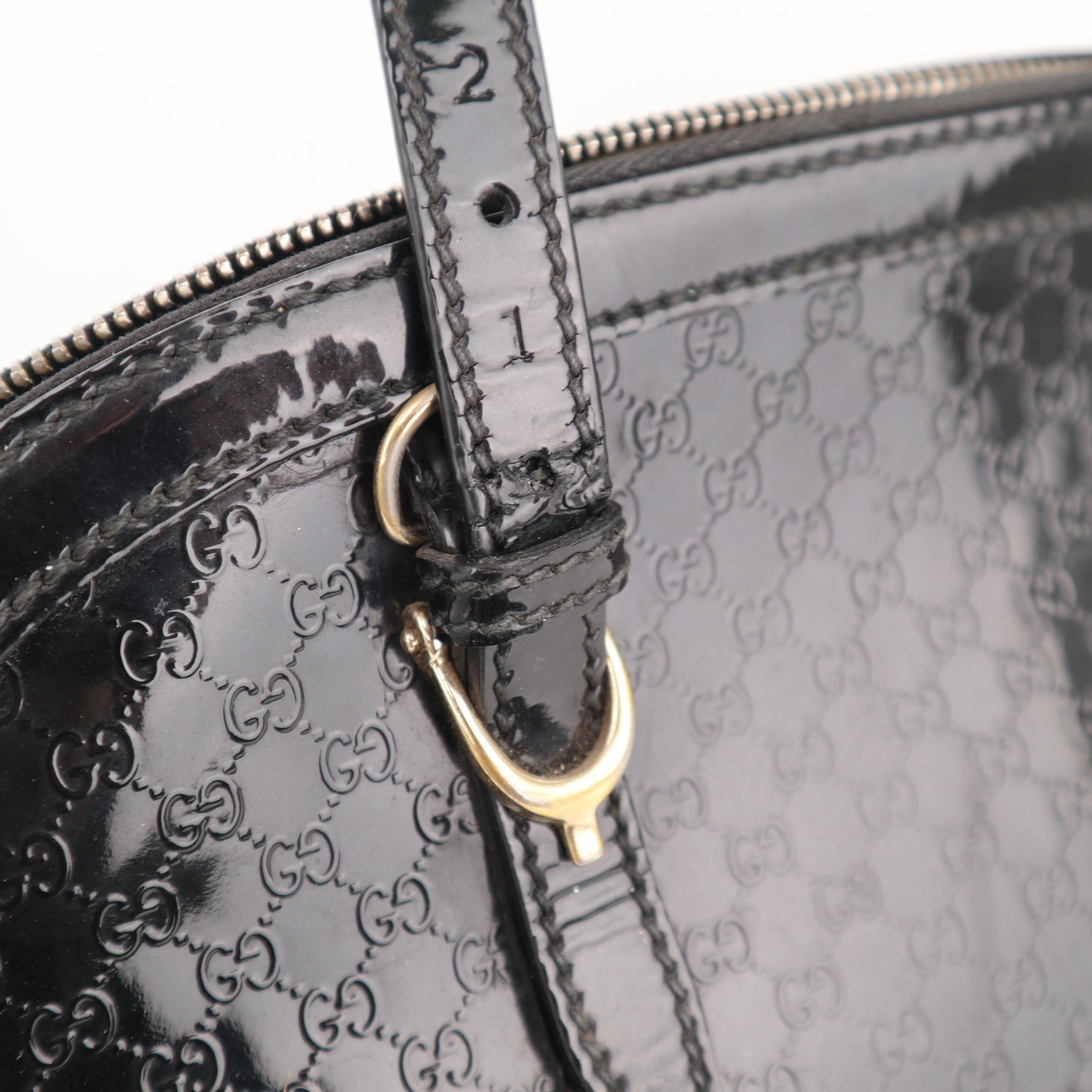 C2225 Gucci Top Handle Bag Nice Dome | Pre-Owned Very Good Microguccissima