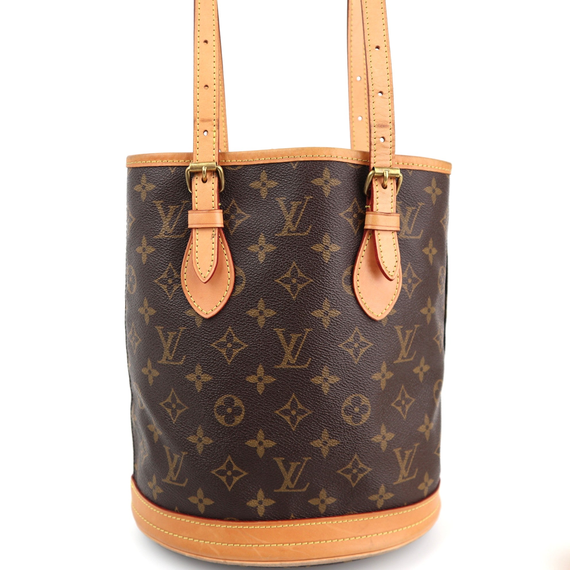 C1433R Louis Vuitton Petit Monogram Canvas Bucket Bag-Pre Owned