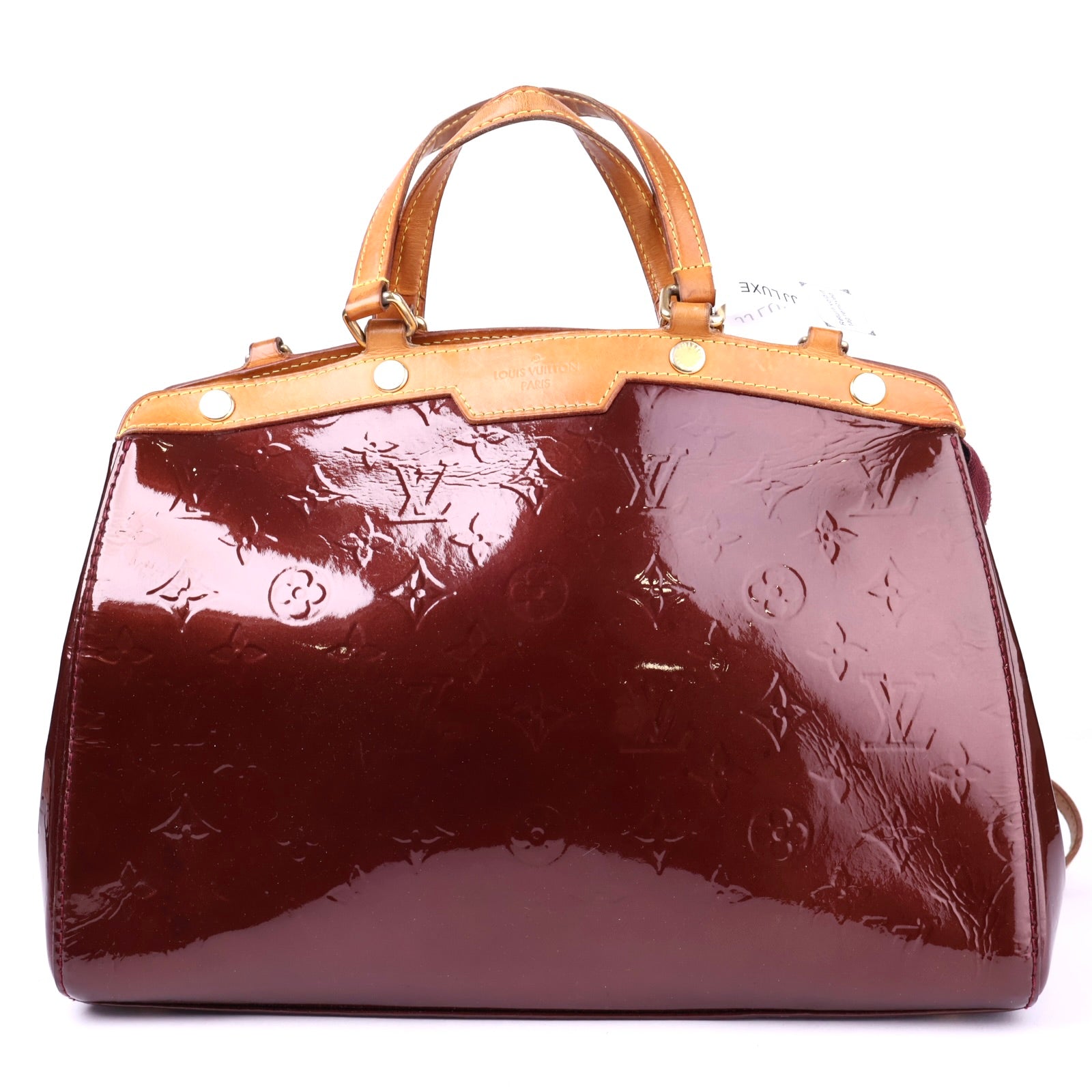 J3695 Louis Vuitton Amarante Monogram Vernis Brea MM Bag - Pre Owned